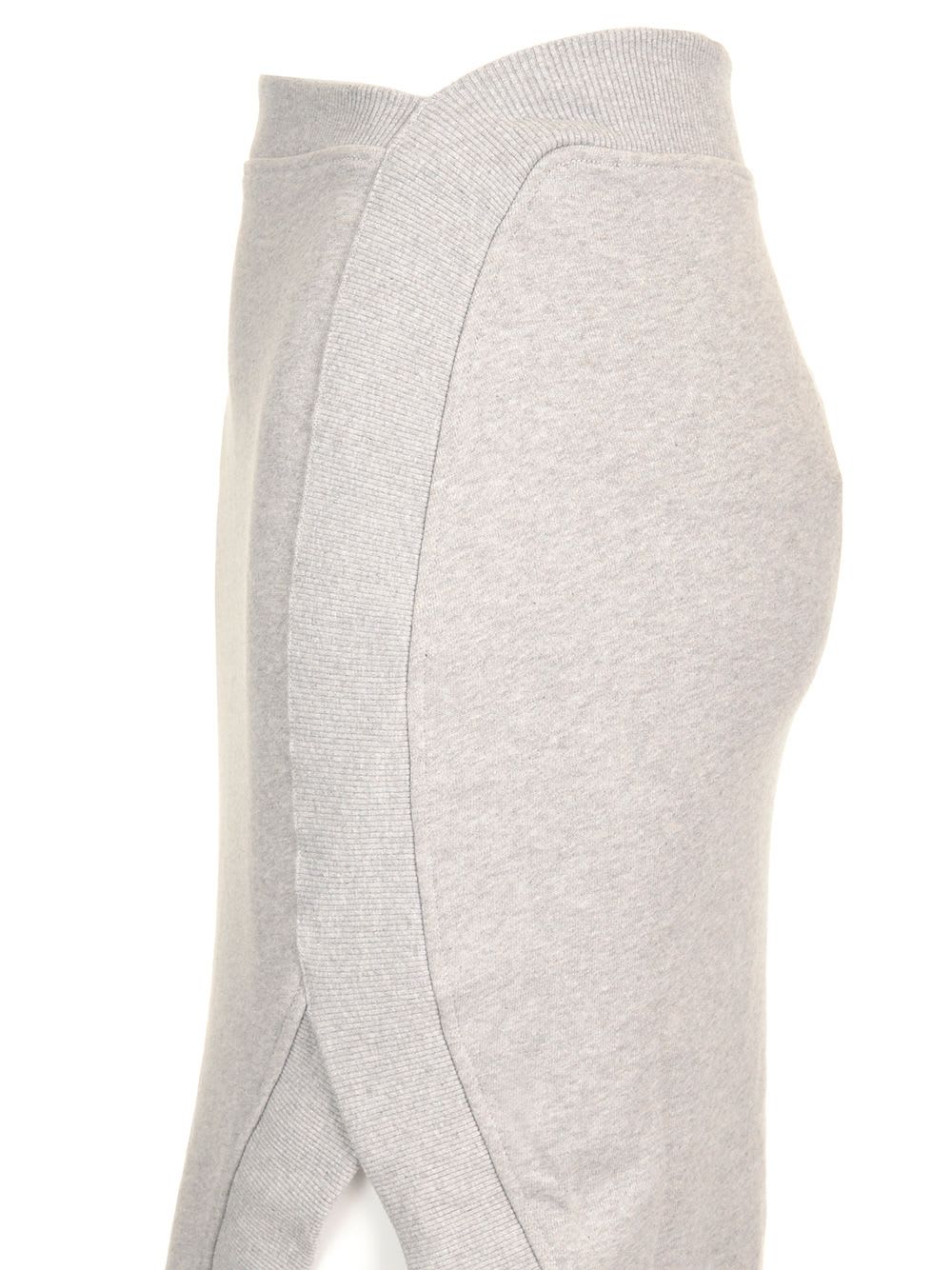 Shop Attico Double Fleece Midi Skirt In Grey