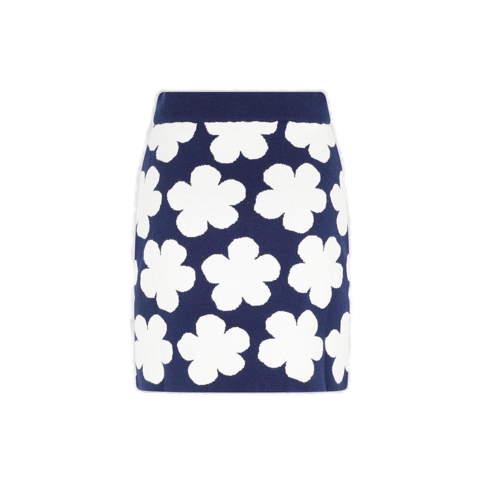 Shop Kenzo Floral Patterned Mini Skirt In Blue