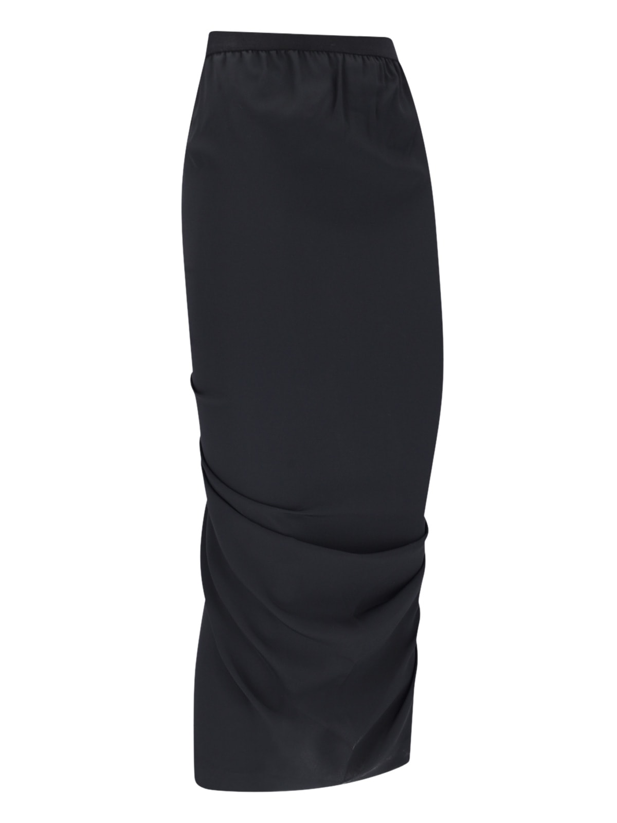 Shop Rick Owens Sheath Midi Skirt In Black