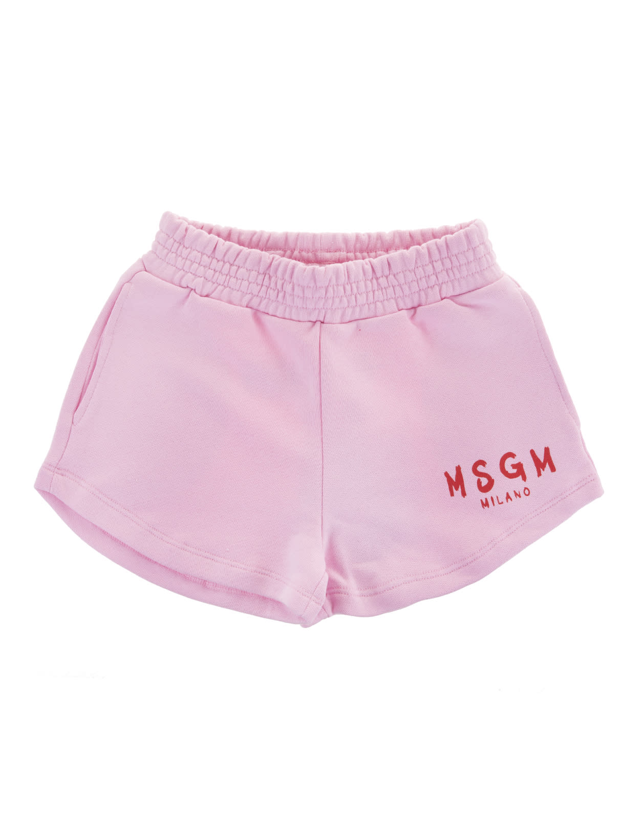 MSGM Sports Cut Shorts In Pink