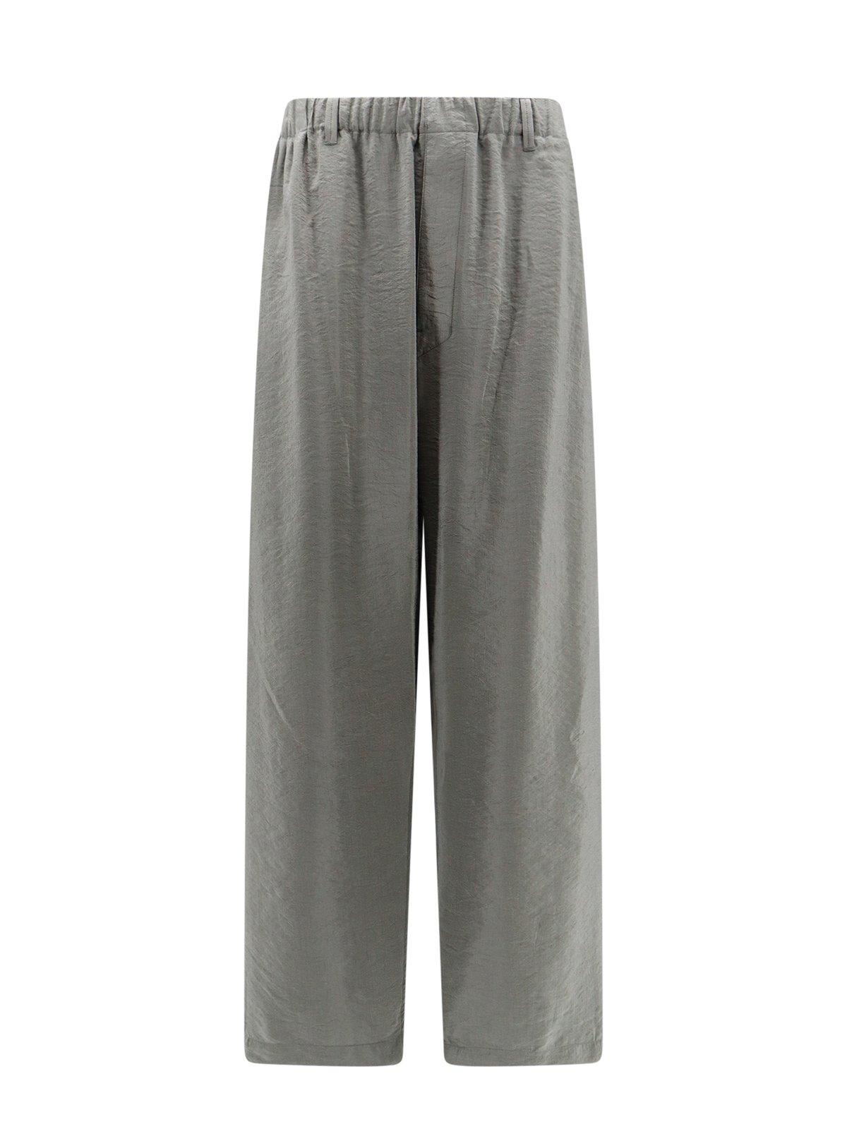 Shop Lemaire Relaxed Fit Tapered Leg Trousers In Grey