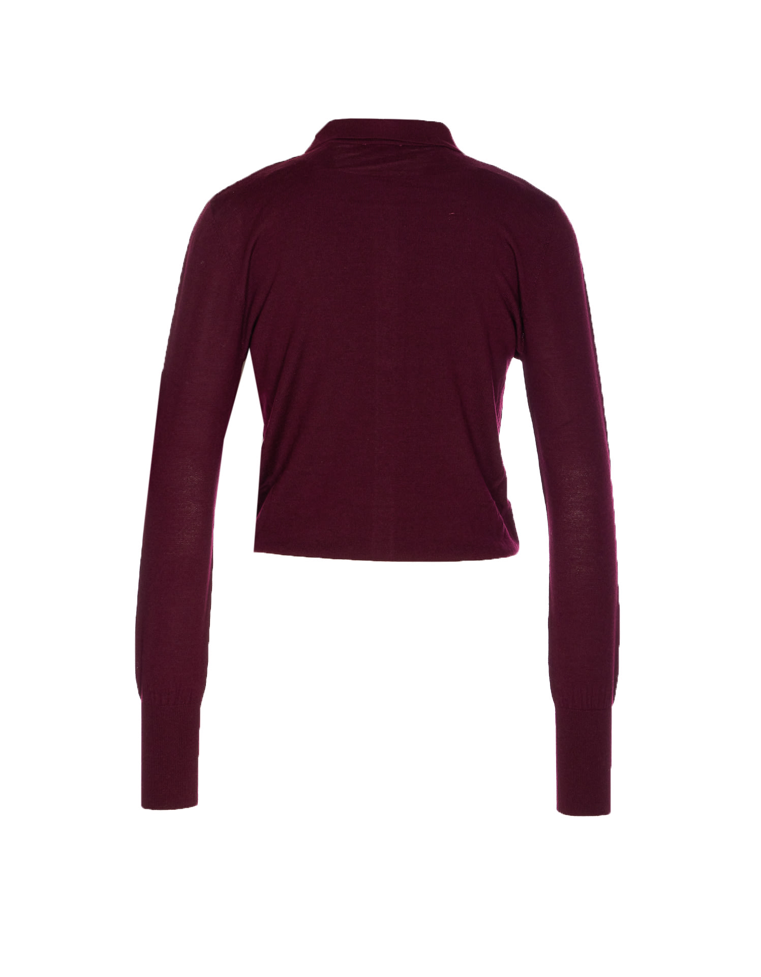 Patrizia Pepe Wool Sweater With Buttons And Internal Top In Burgundy