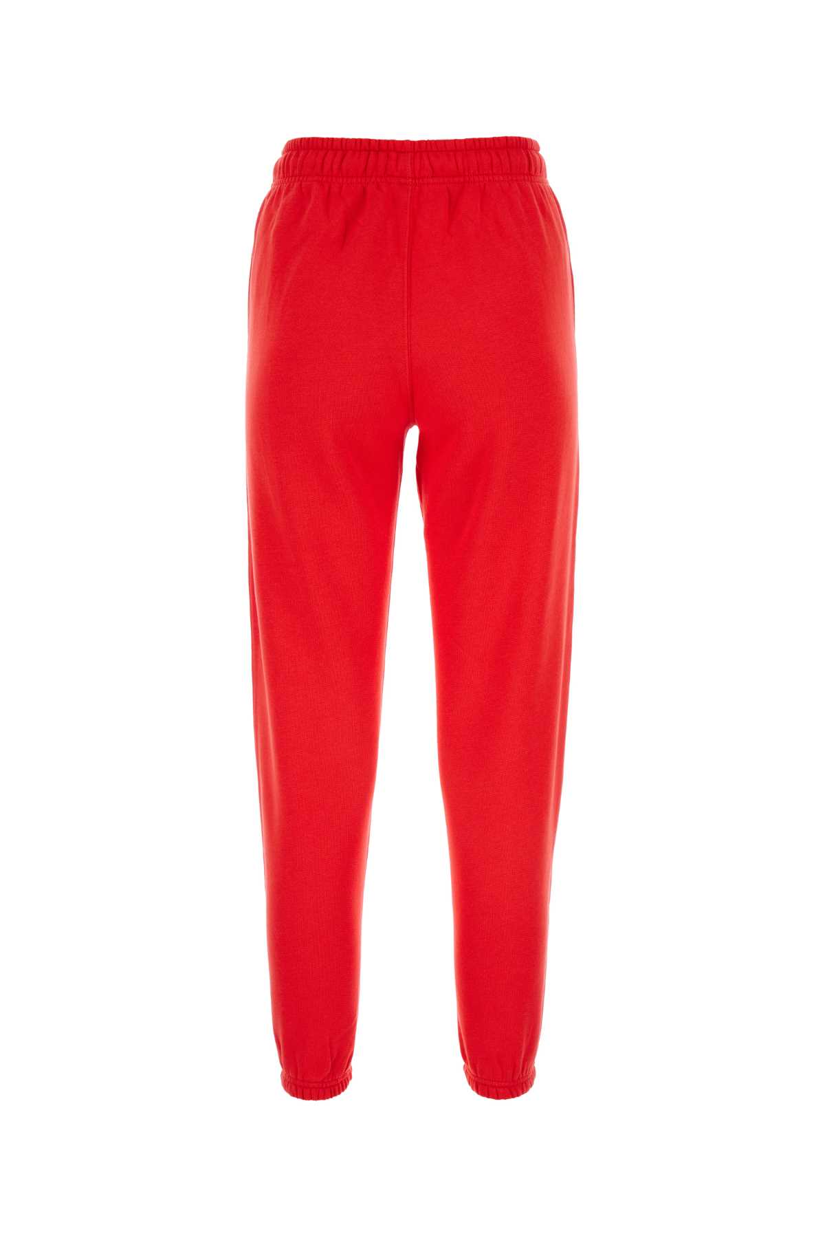 Shop Polo Ralph Lauren Red Cotton Blend Joggers In Brighthibiscus