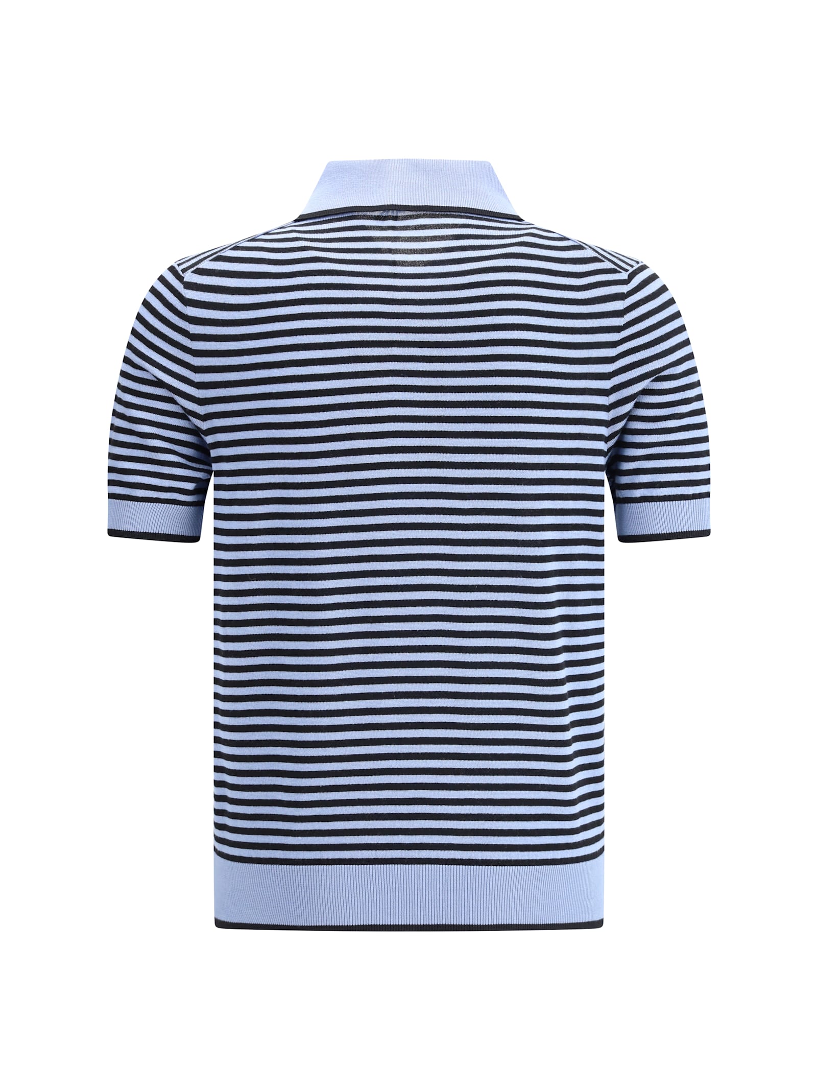 Prada Striped Polo Sweater In Pattern