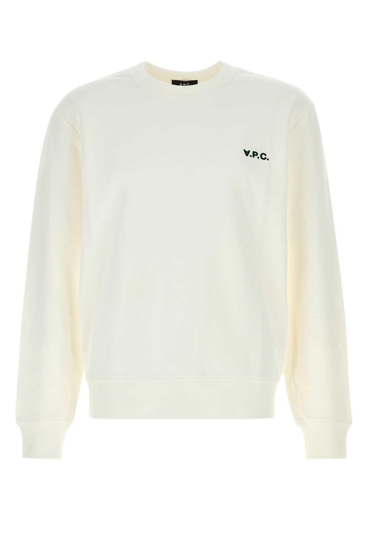 Apc A.p.c. Ivory Cotton T Shirt In White