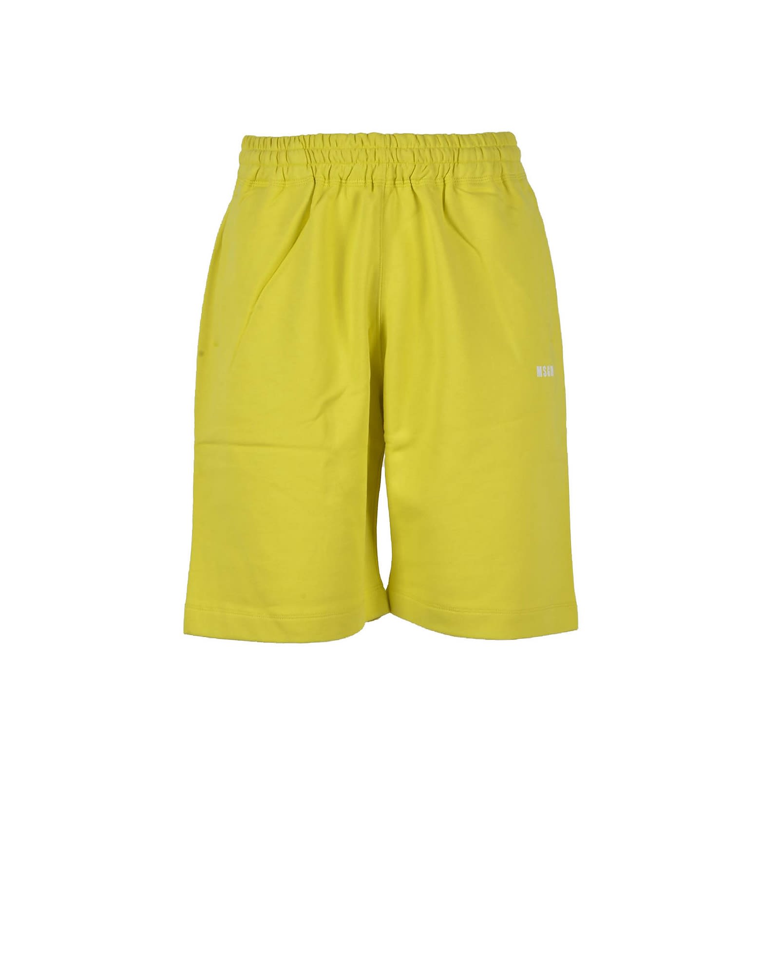 MSGM Mens Yellow Bermuda Shorts