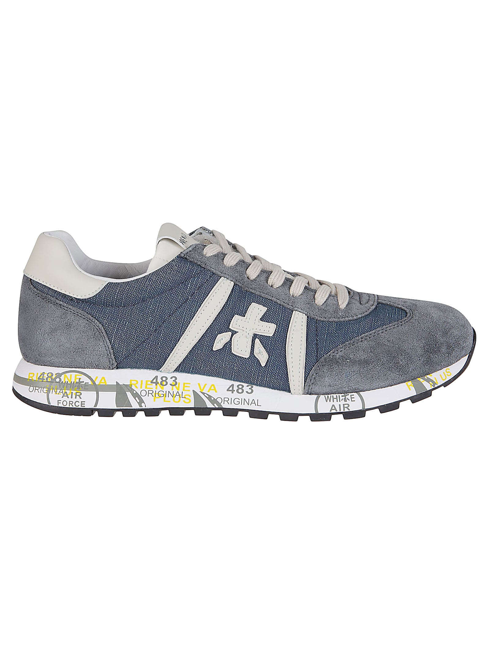 Shop Premiata Lucy Sneakers In Blu/grigio