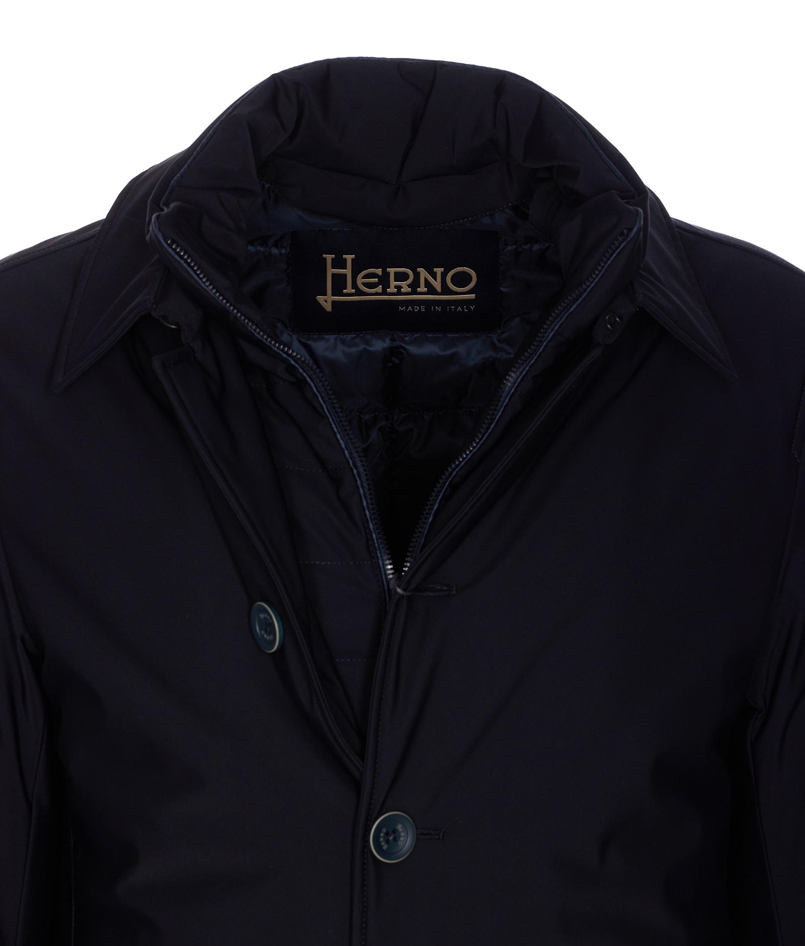 Herno Men Washington Padded Raincoat In Blue
