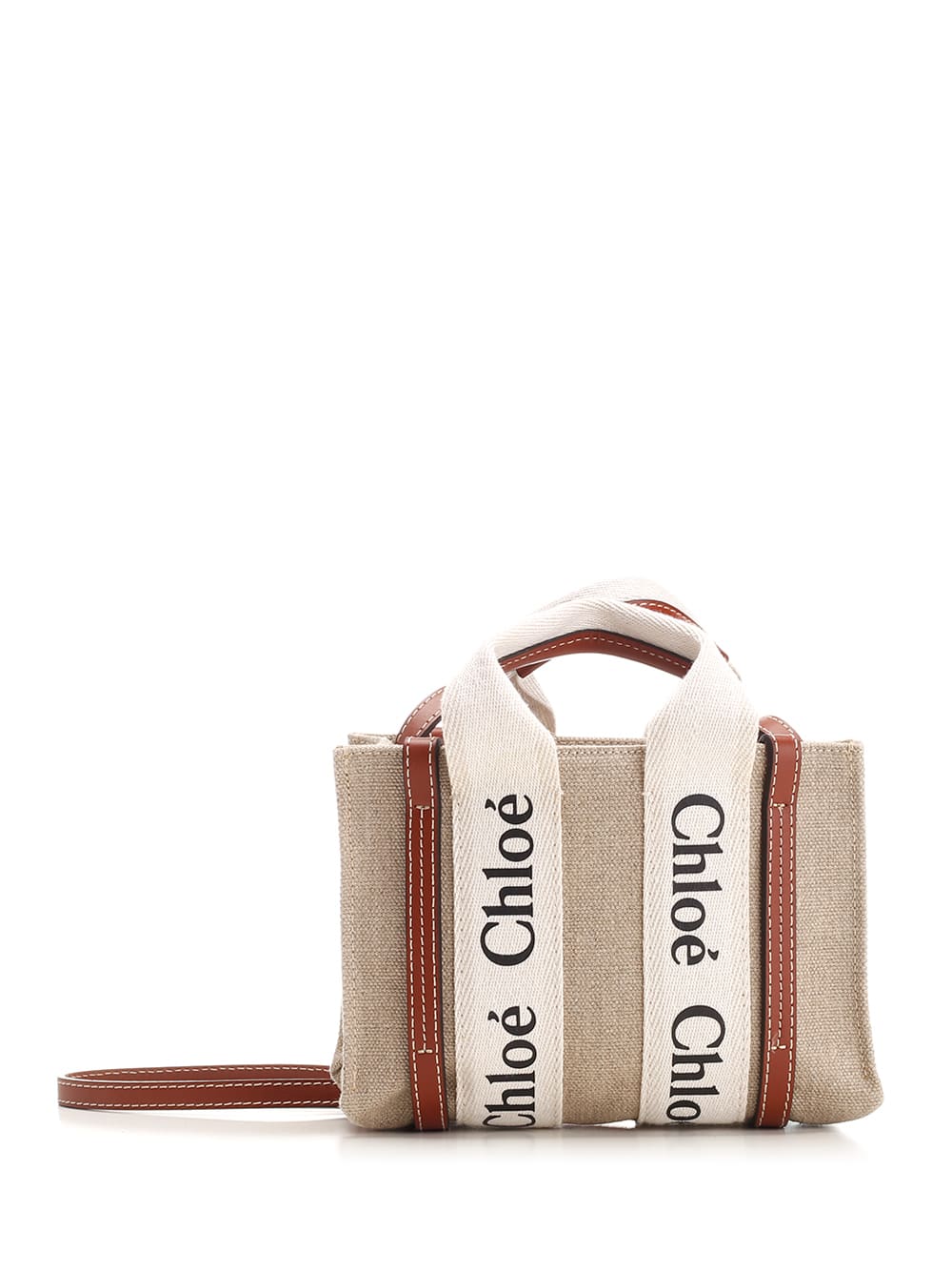 Chloé Small Woody Shoulder Bag In Brown