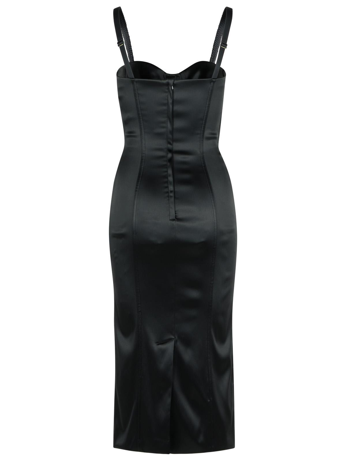 Dolce & Gabbana Dress In Black Acetate Blend In Black