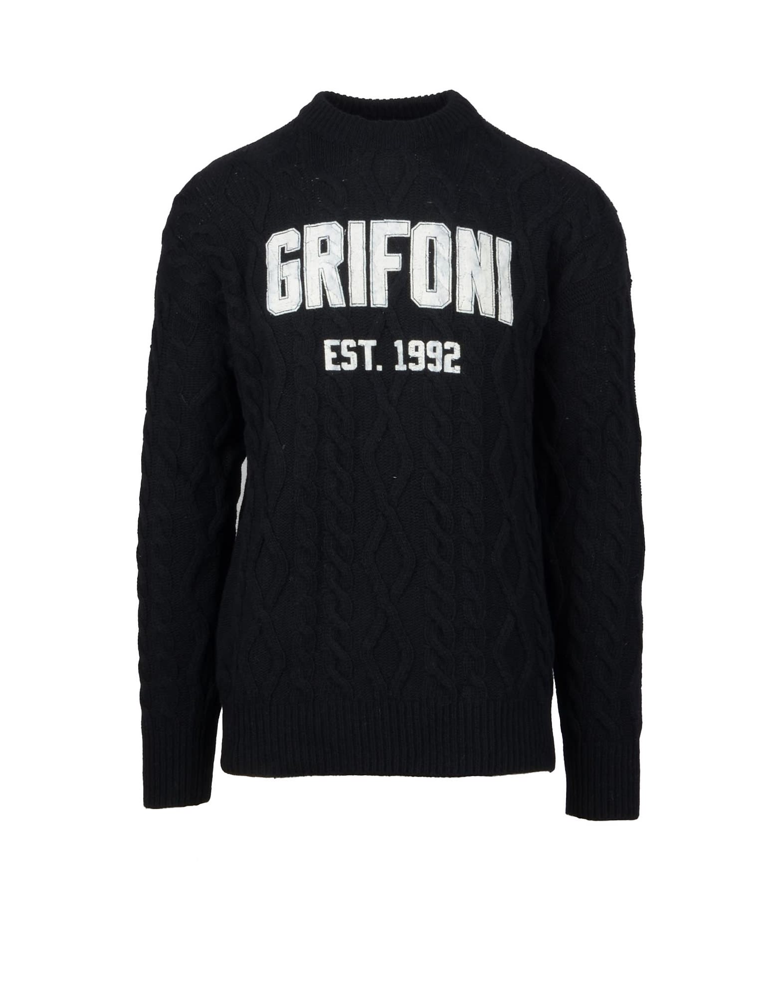 Mauro Grifoni Mens Black Sweater