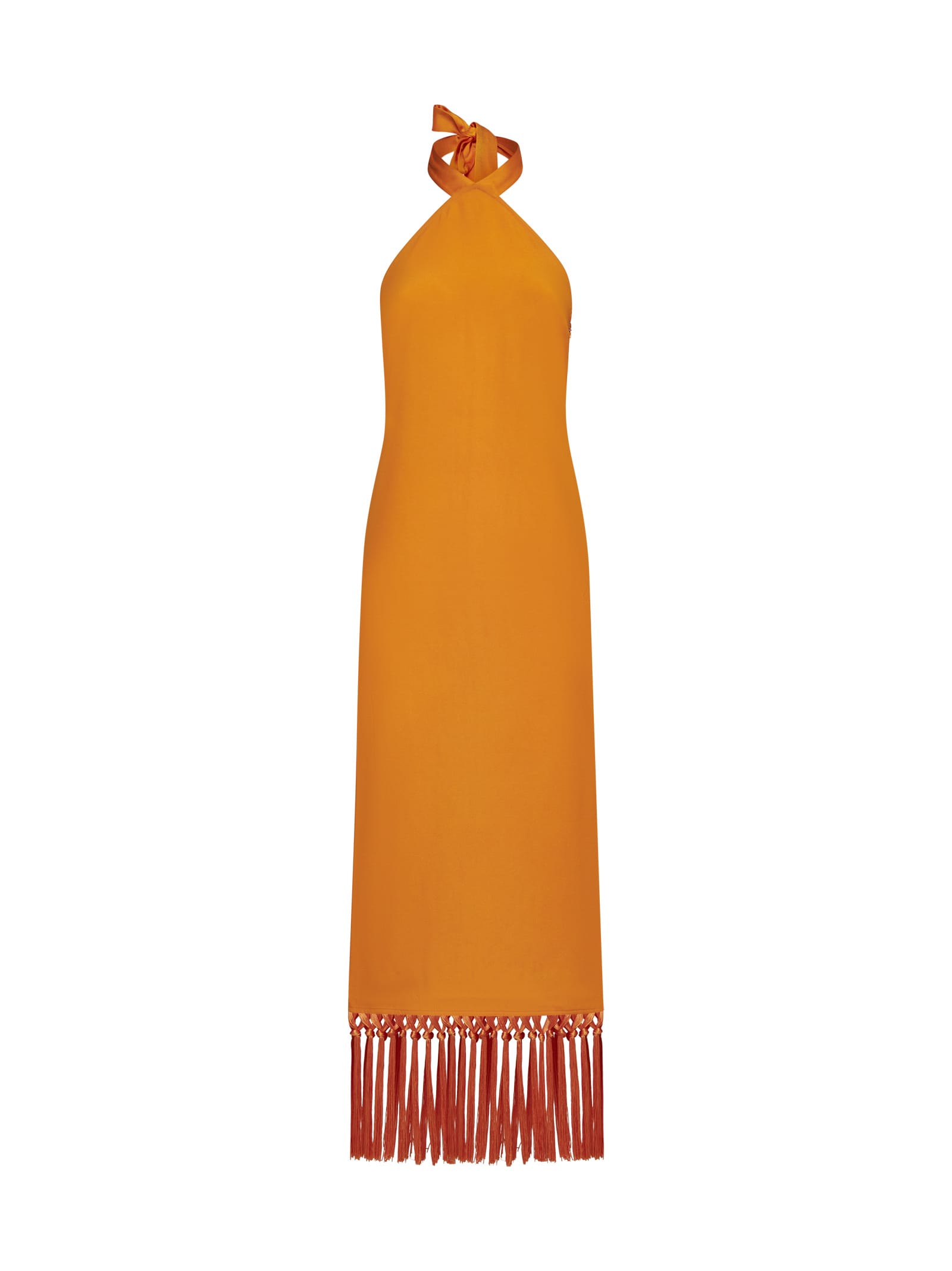 Shop Taller Marmo Dress In Mandarin