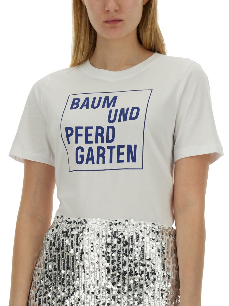Shop Baum Und Pferdgarten T-shirt With Print In White