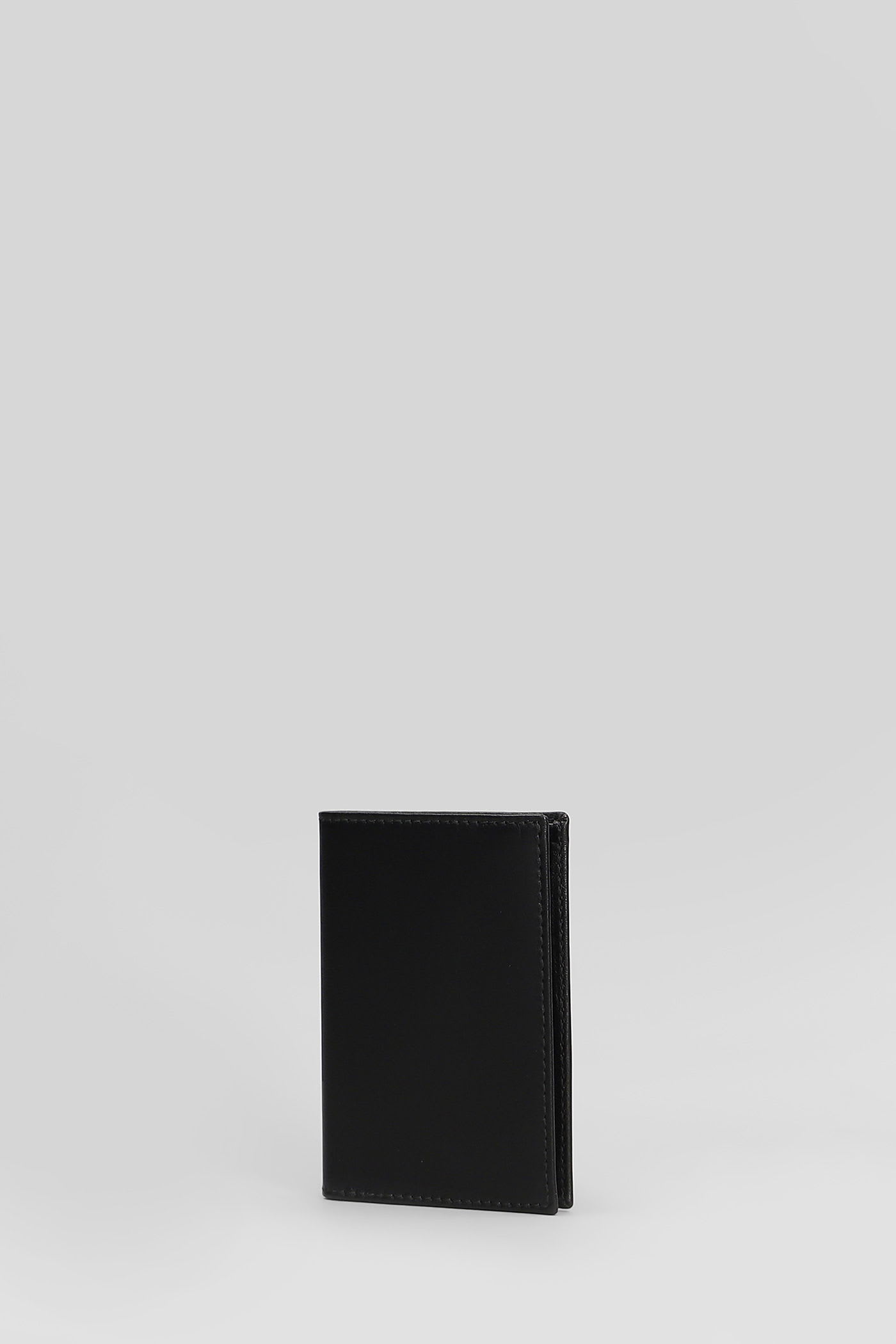 Comme Des Garçons Wallet In Black Leather In Black
