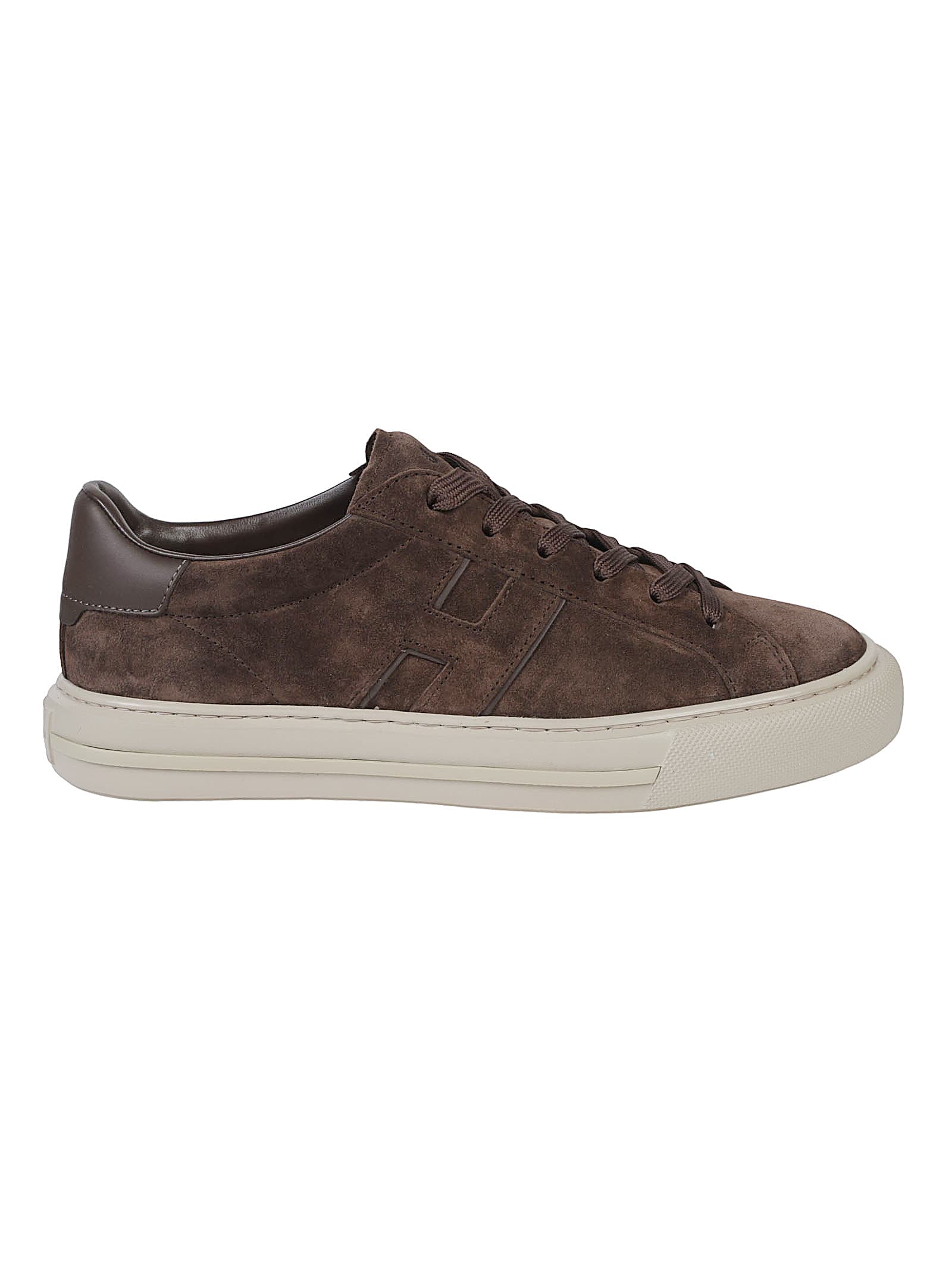 Hogan H691 Lace-up Sneakers With Suede Upper And Memory Foam Comfort In Brown