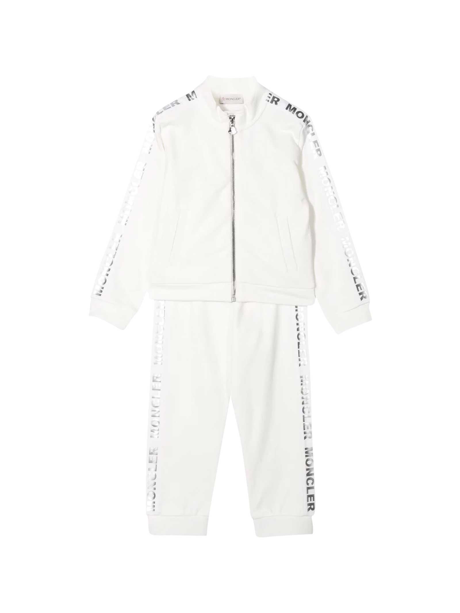 MONCLER WHITE SPORTY TRACKSUIT,8M74410809AG 034