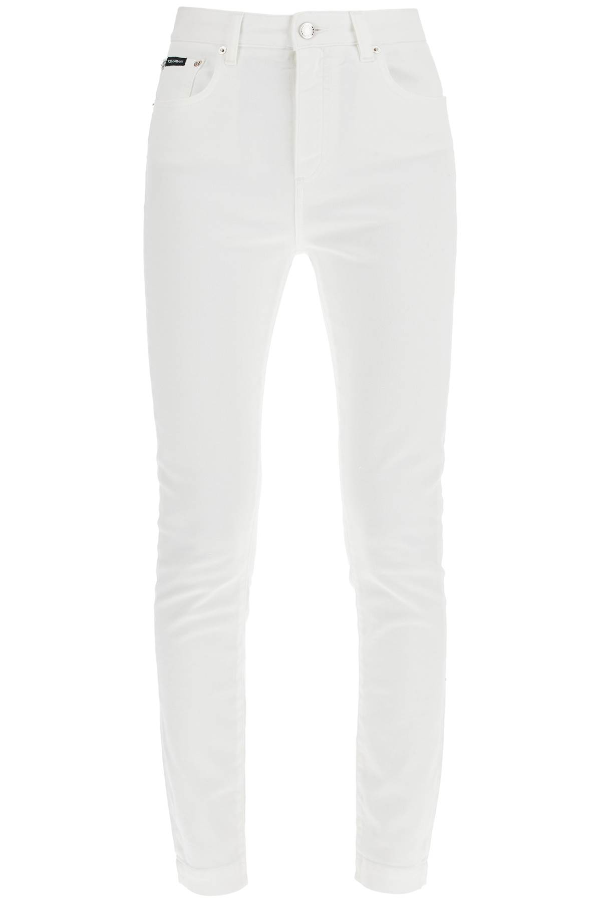 Shop Dolce & Gabbana Stretch Denim Audrey Jeans In Italian Html In Bianco Ottico (white)