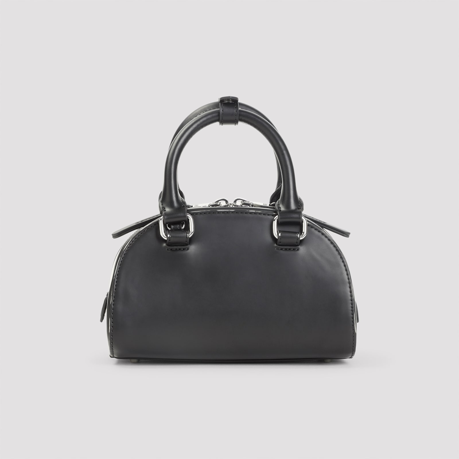 Diesel Women Black 1dr Dome Crossbody Mini Bowling Bag In Black
