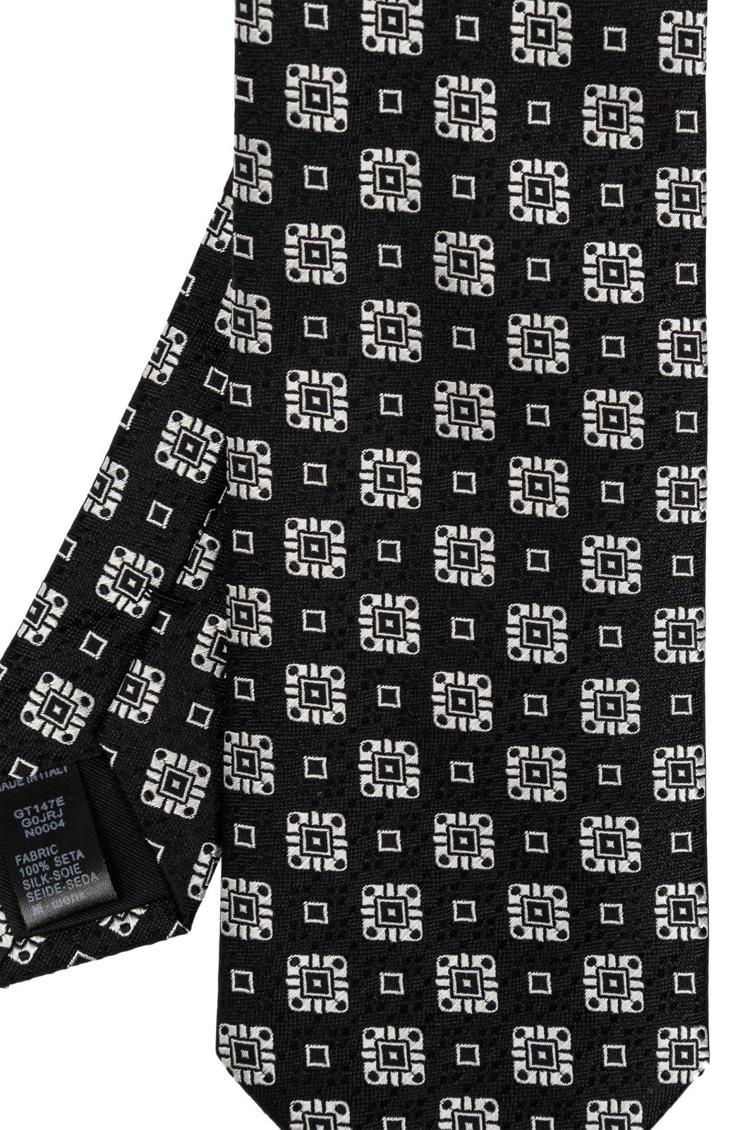 Shop Dolce & Gabbana Geometric Printed Tie In Nero Bianco