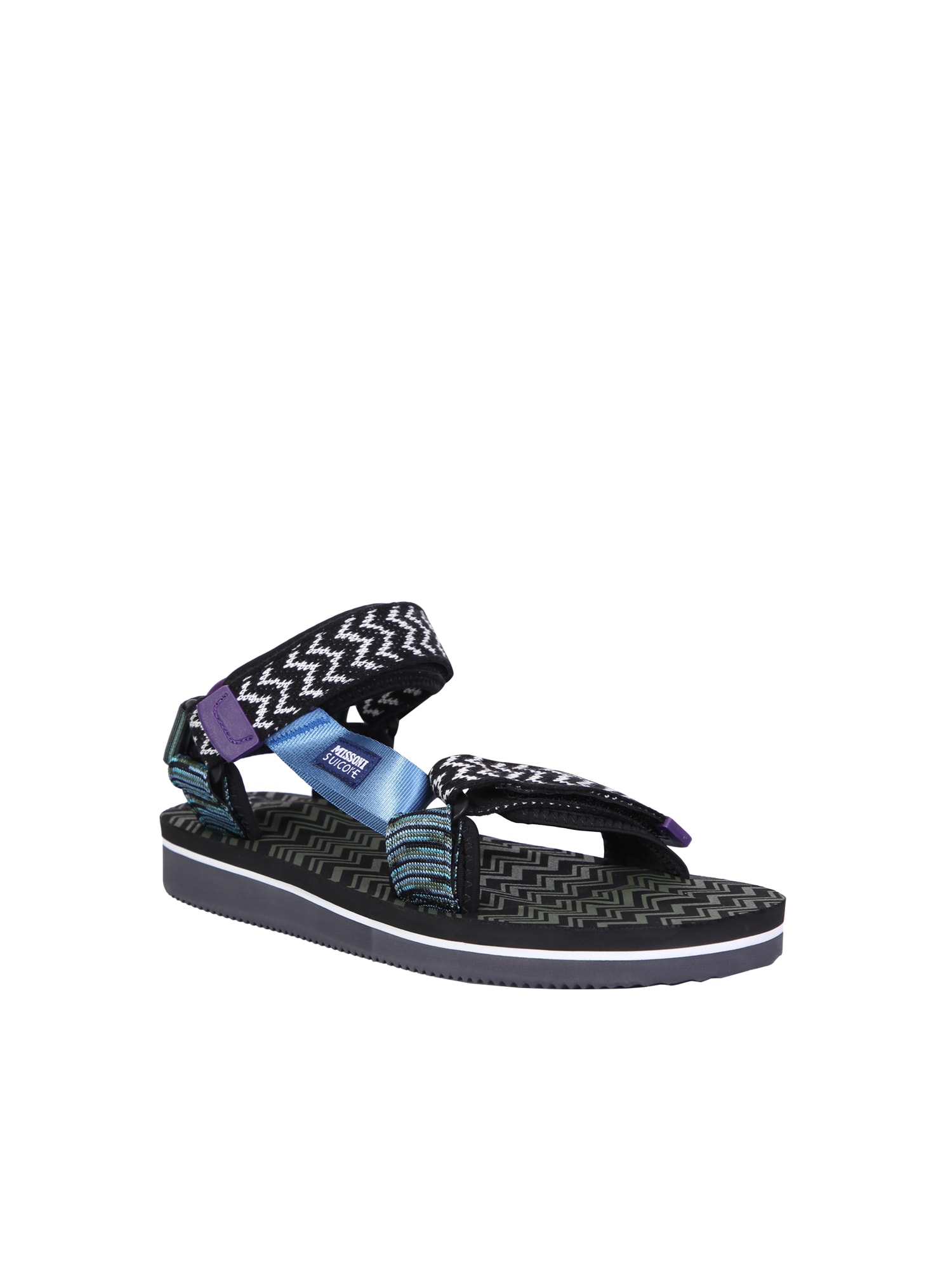 Shop Suicoke Sandals X Missoni Depa-msn-var1 Black