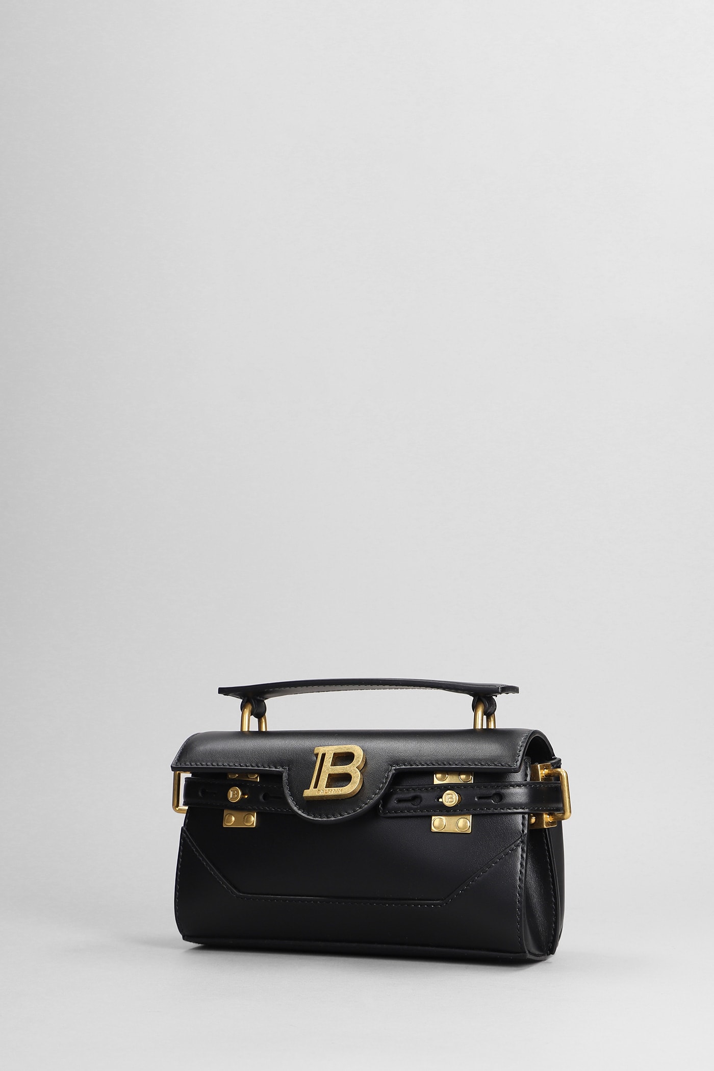 Shop Balmain B Buzz 19 Shoulder Bag In Black Leather