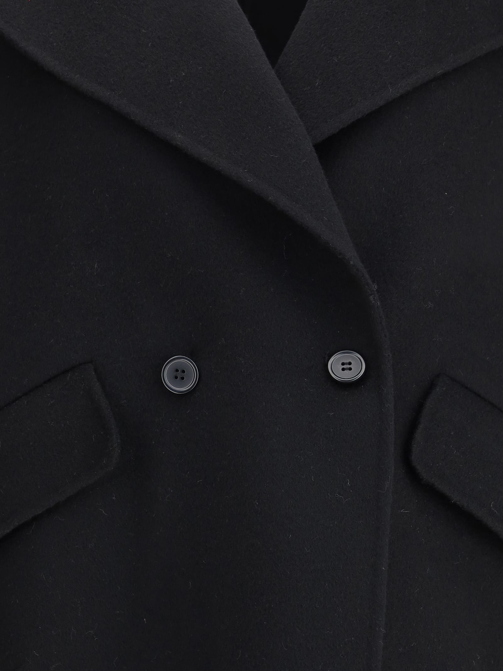 P.a.r.o.s.h P. A.r. O.s. H. Double-breasted Beige Coat In Black