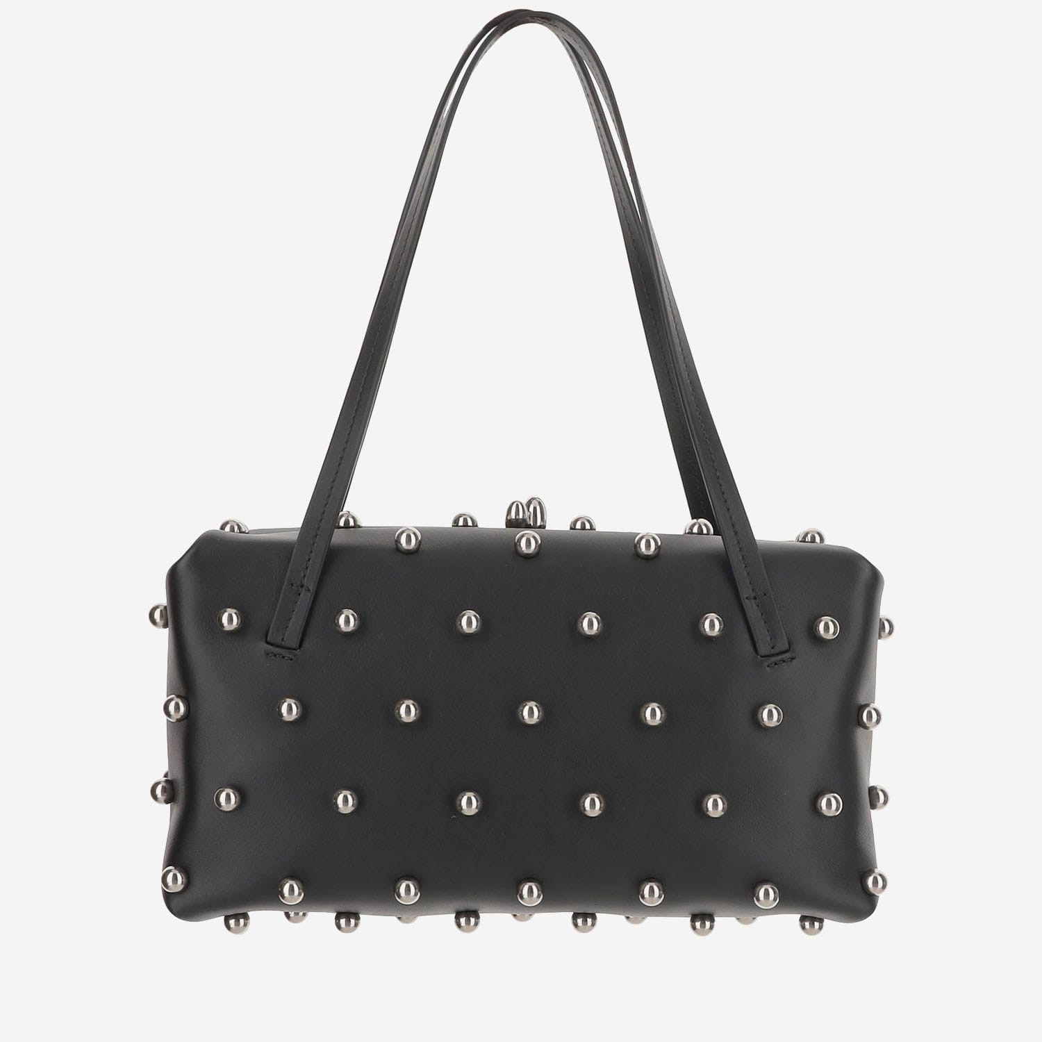 Jil Sander Goji Pillow Leather Shoulder Bag In Black