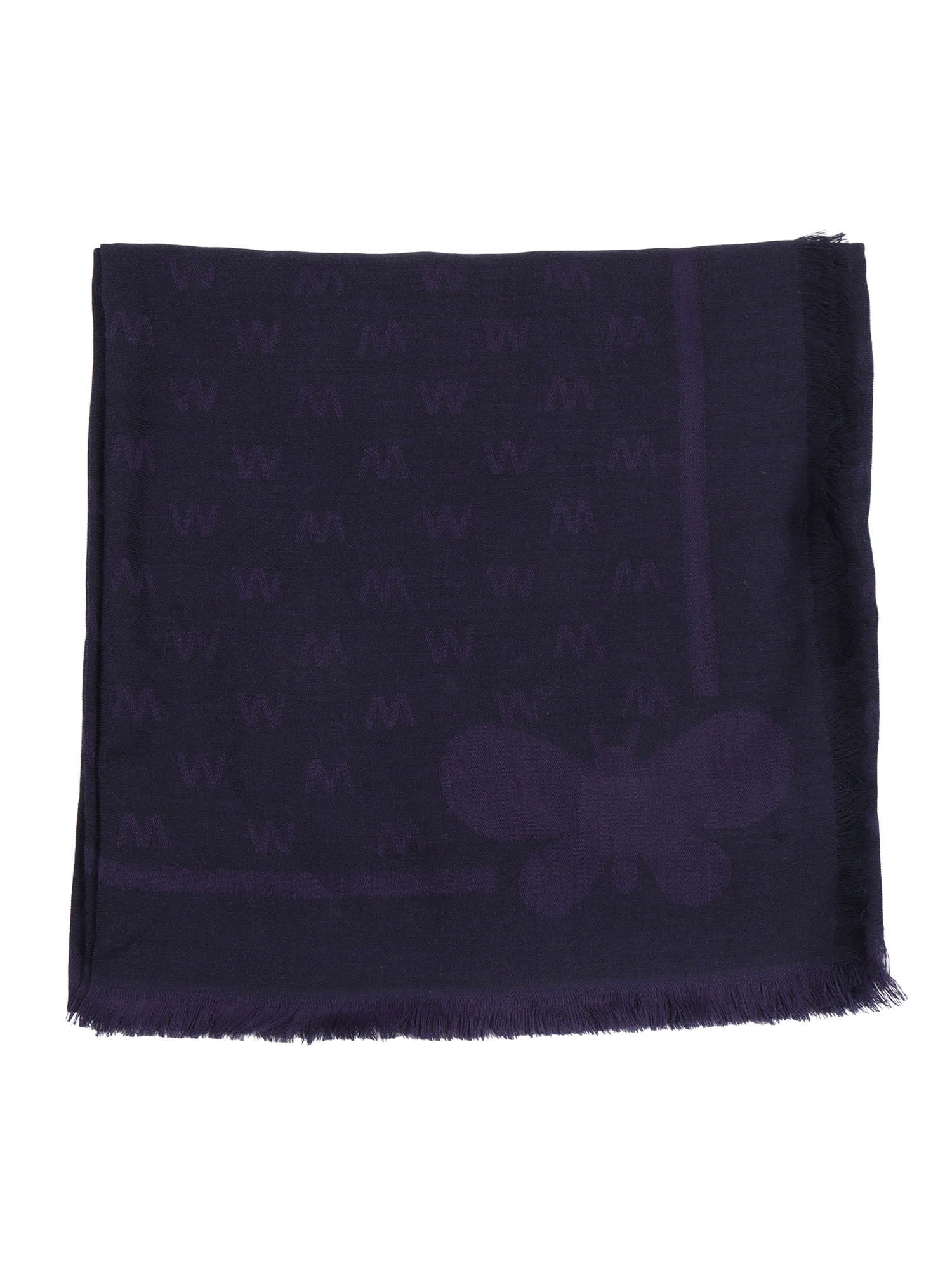 Weekend Max Mara Dire Butterfly-motif Scarf In Blue