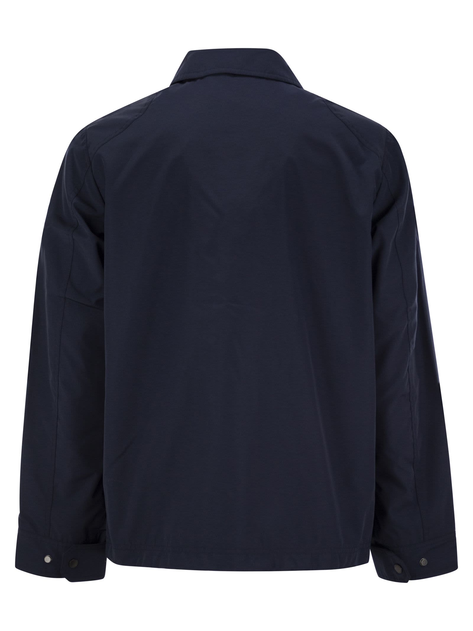 Shop Canada Goose Burnaby - Jacket With Classic Logo In Navy