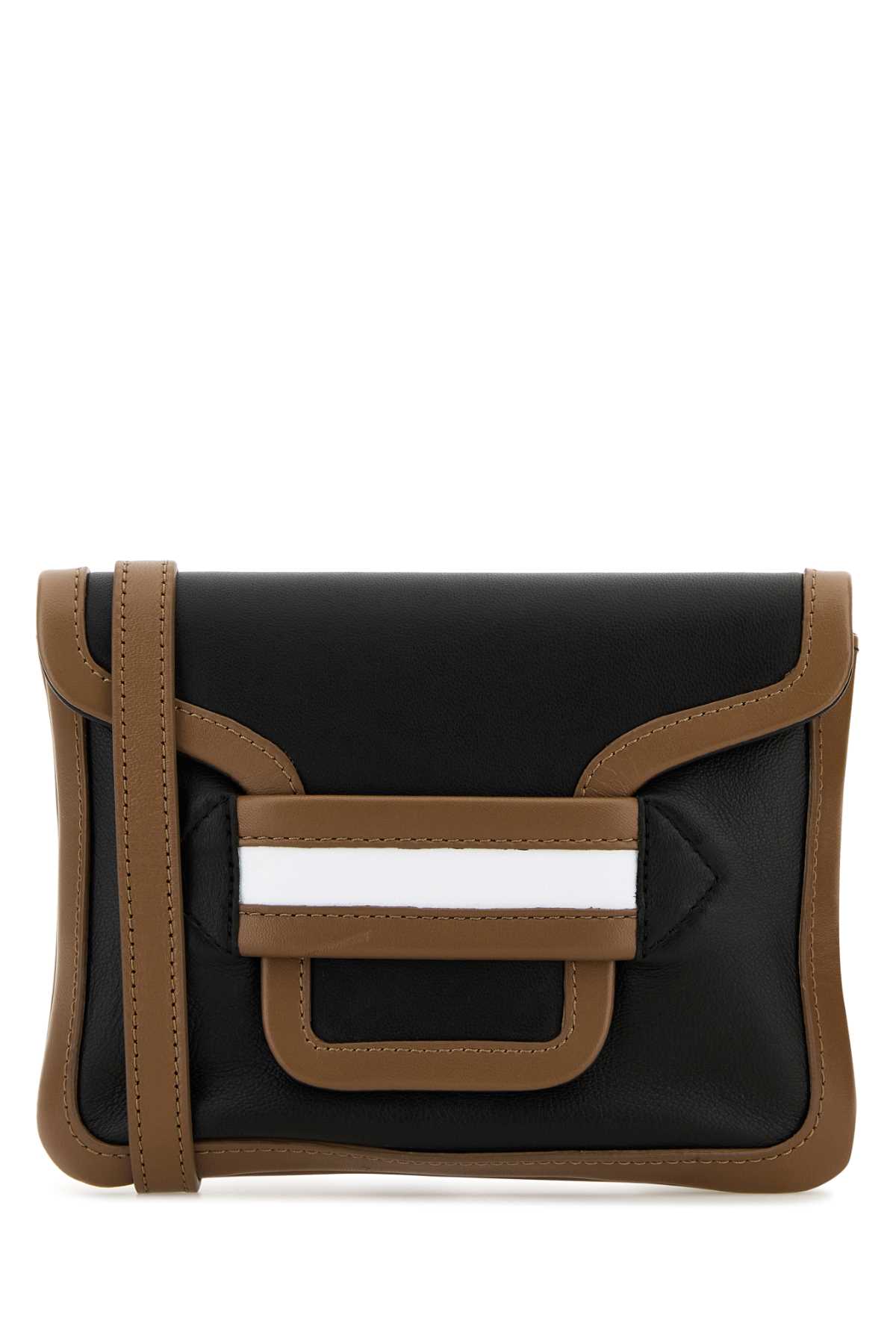 Pierre Hardy Black Leather Alpha Clutch In Blatobwhi