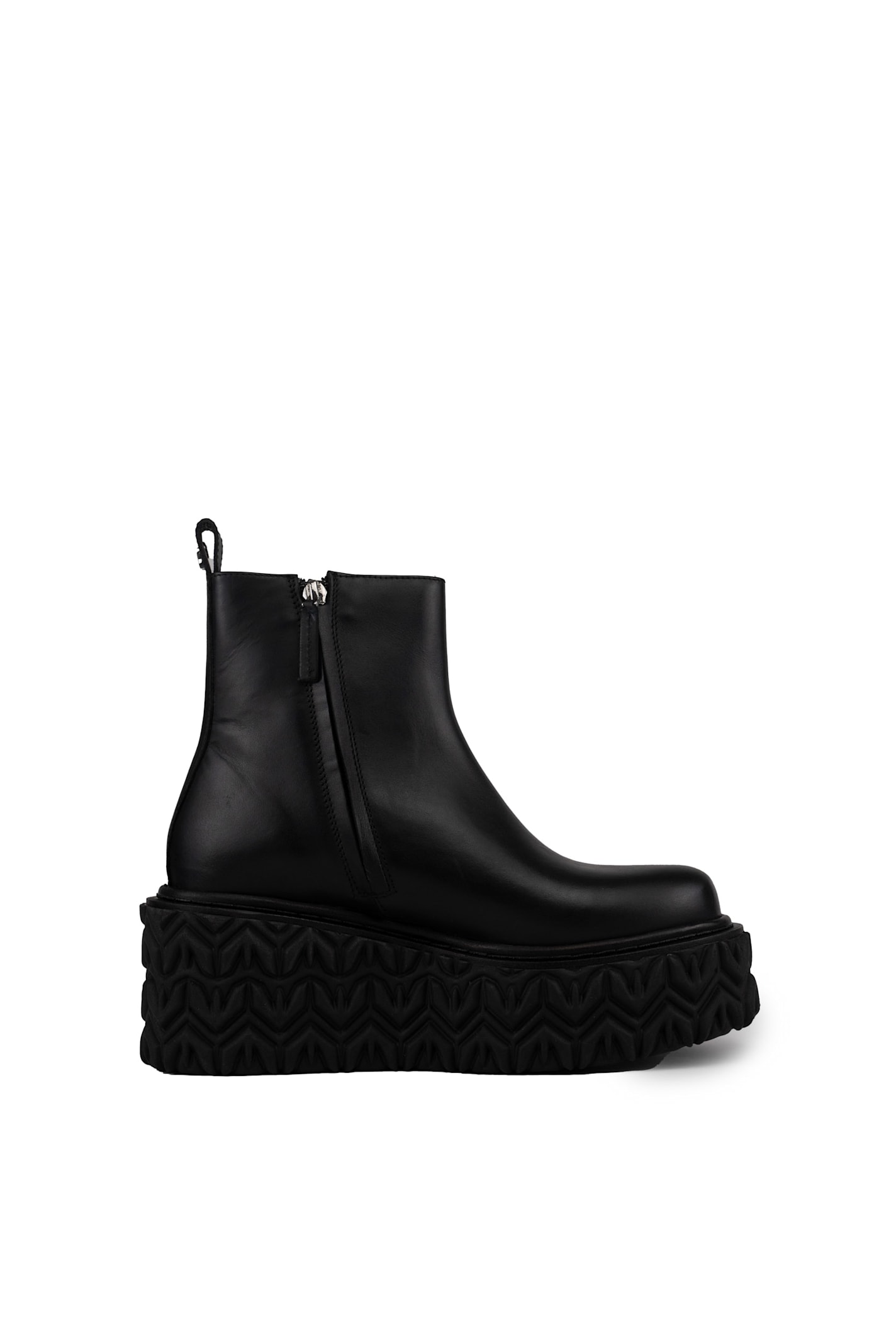 Shop Patrizia Pepe Leather Boot In Nero