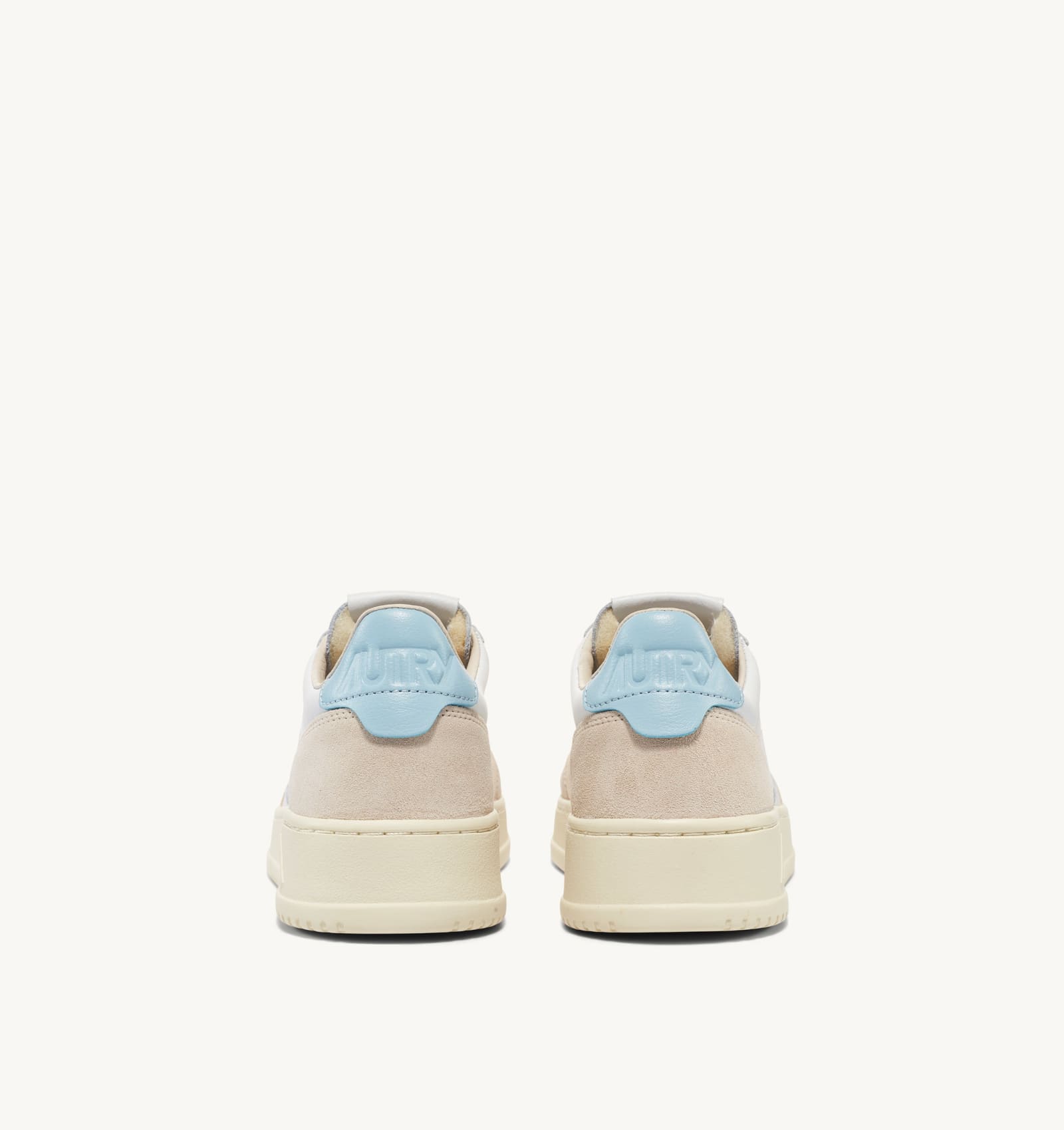 Shop Autry Medalist Low Leat Suede In White St Blue