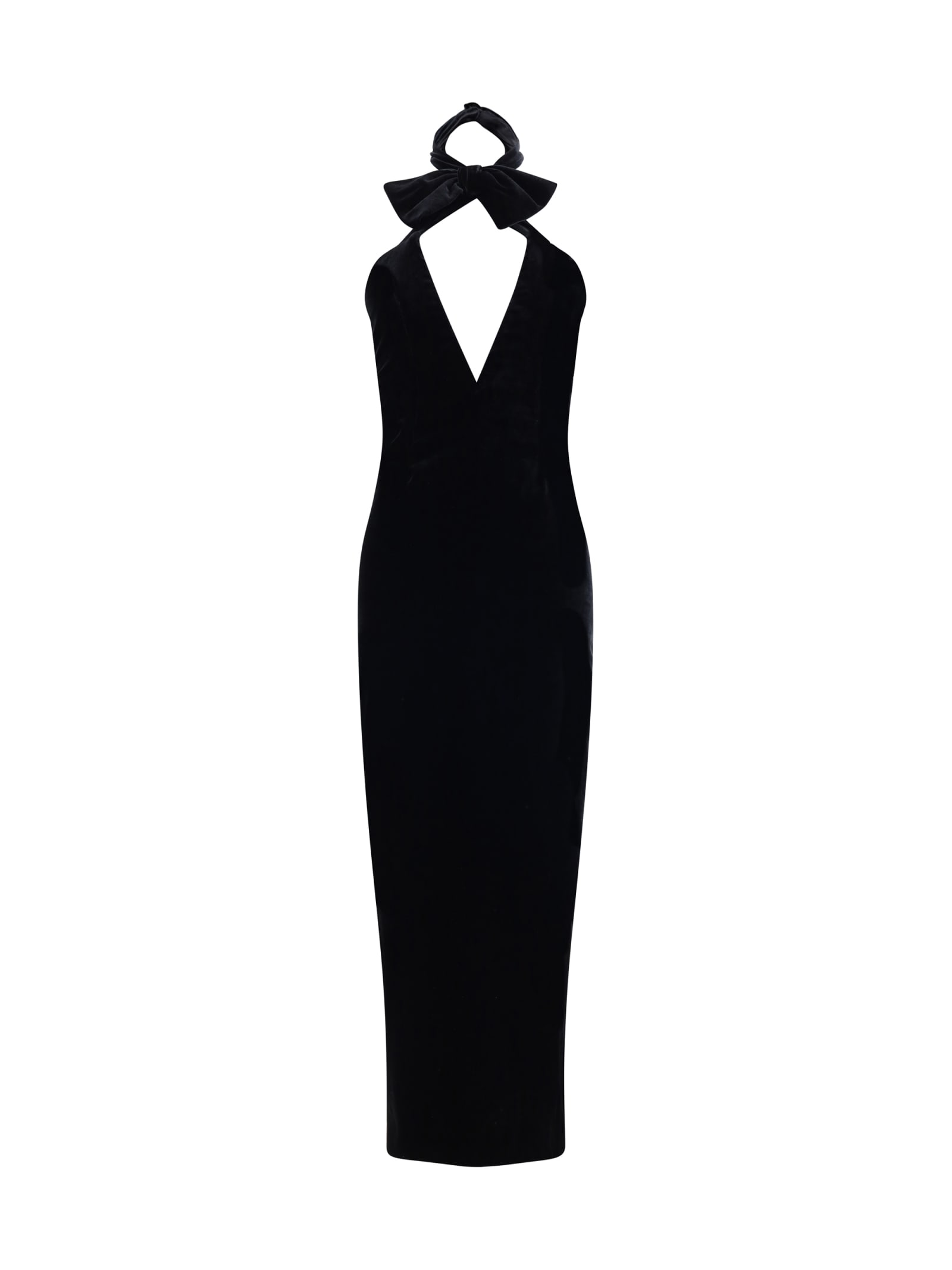 Shop Alessandra Rich Long Dress In Black