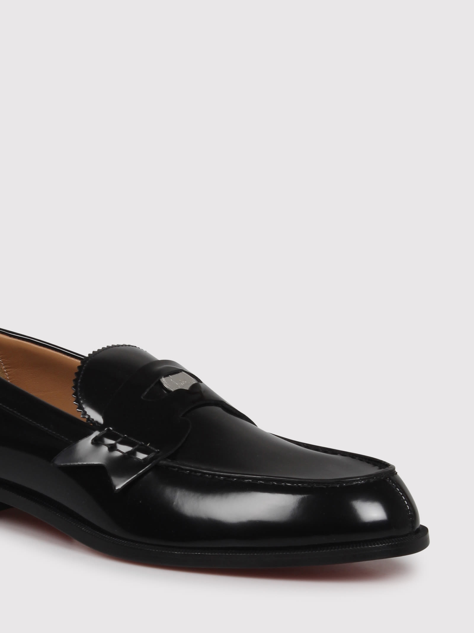 Shop Christian Louboutin Penny Flat Loafers In Black