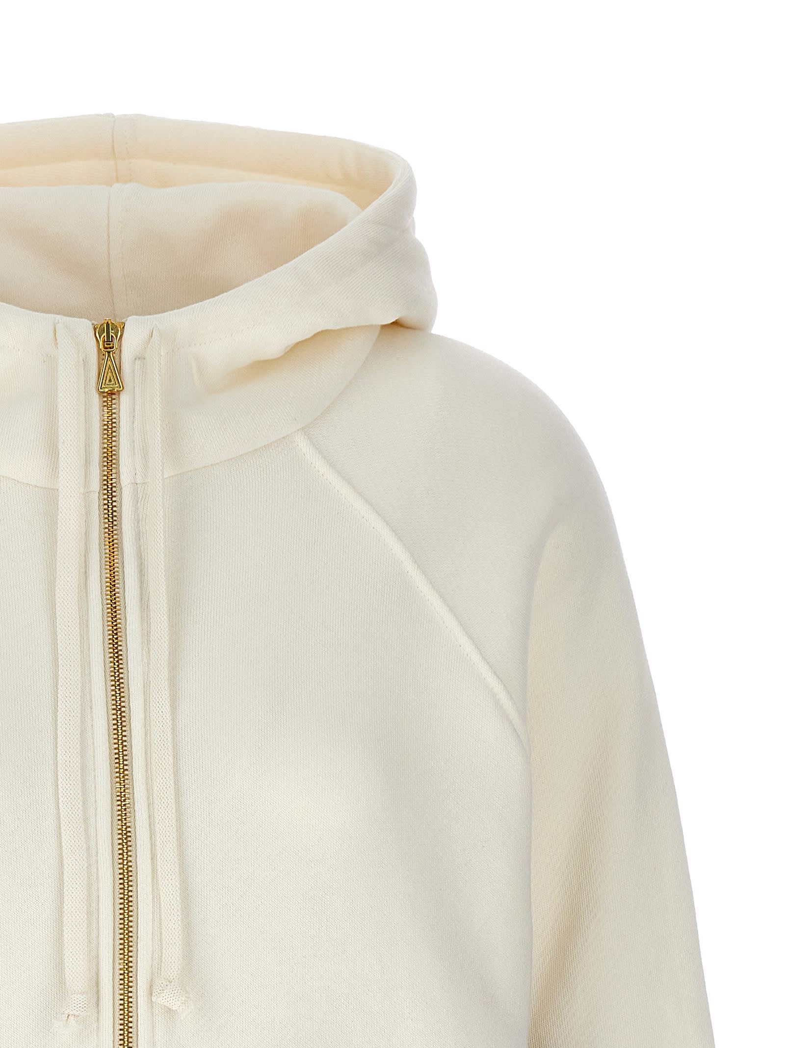 Shop Gucci Web Tape Hoodie In White