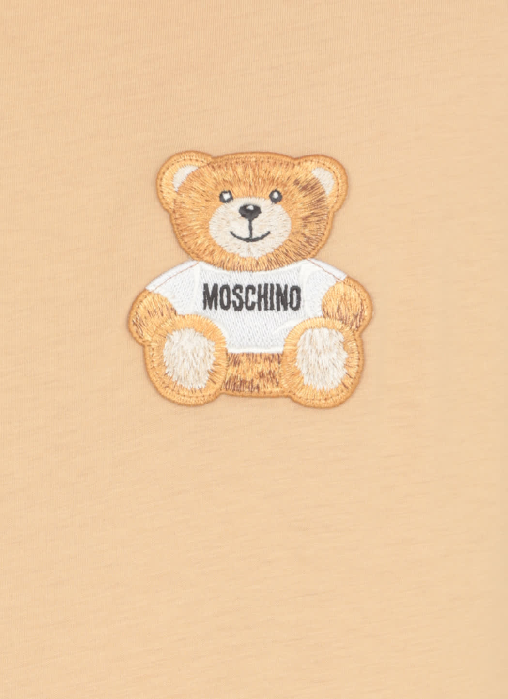 Shop Moschino T-shirt With Logo In Beige
