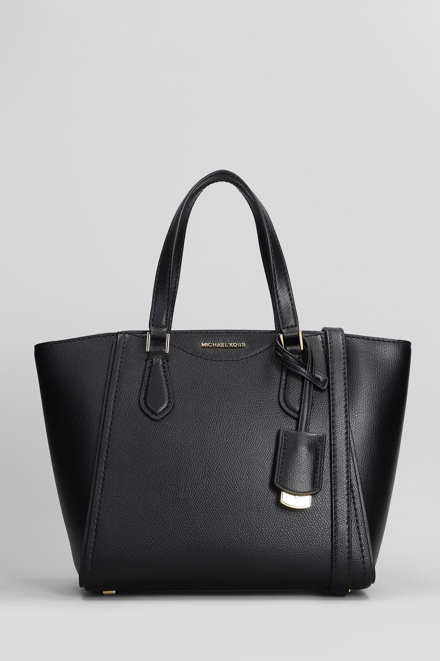 Michael Kors Taryn Shoulder Bag In Black Leather In Black