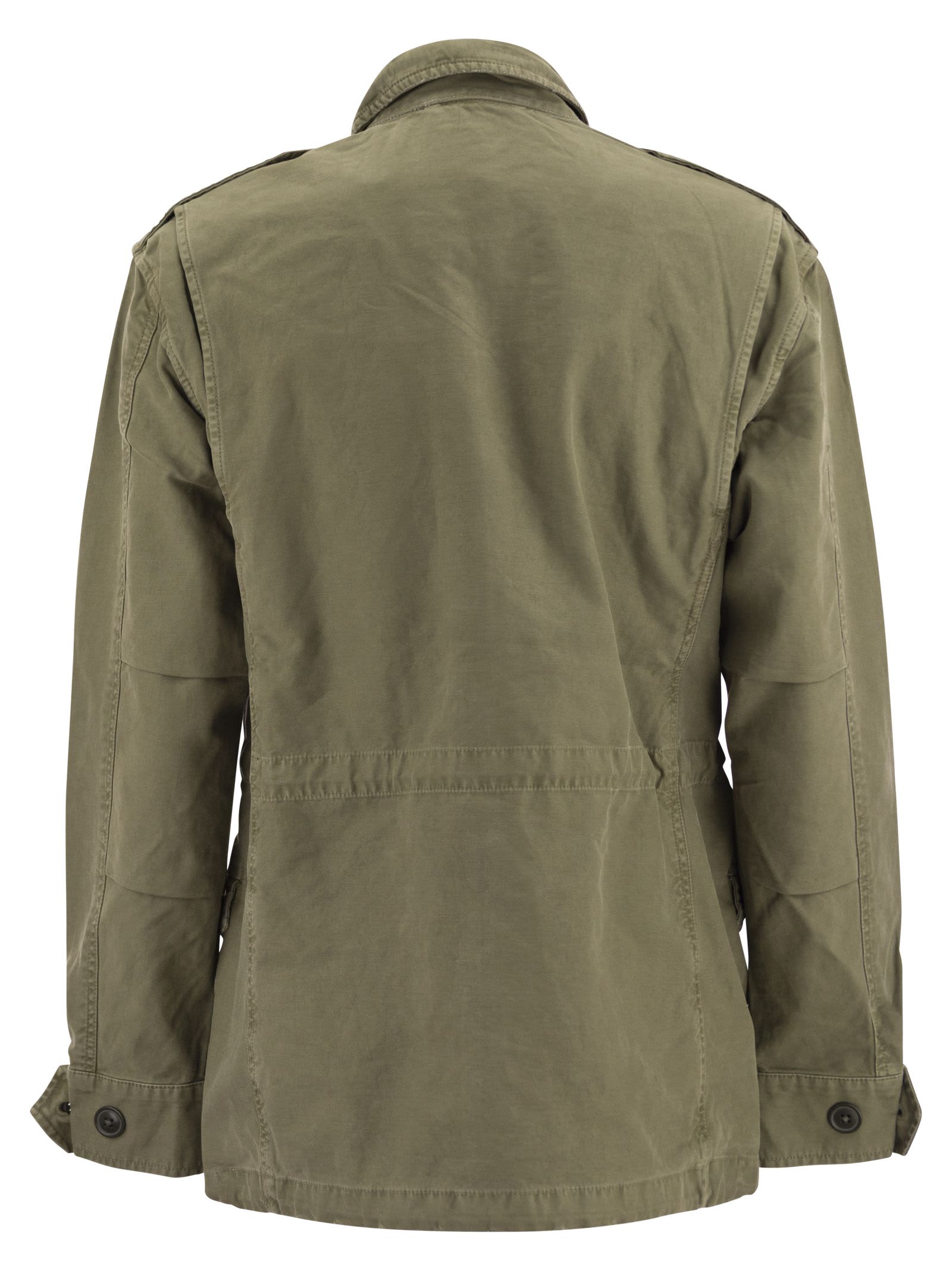 Shop Polo Ralph Lauren Military Jacket In Split Twill In Military Green