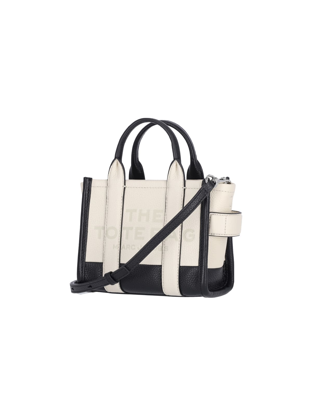 Shop Marc Jacobs Mini The Colorblock Tote Bag In Crema