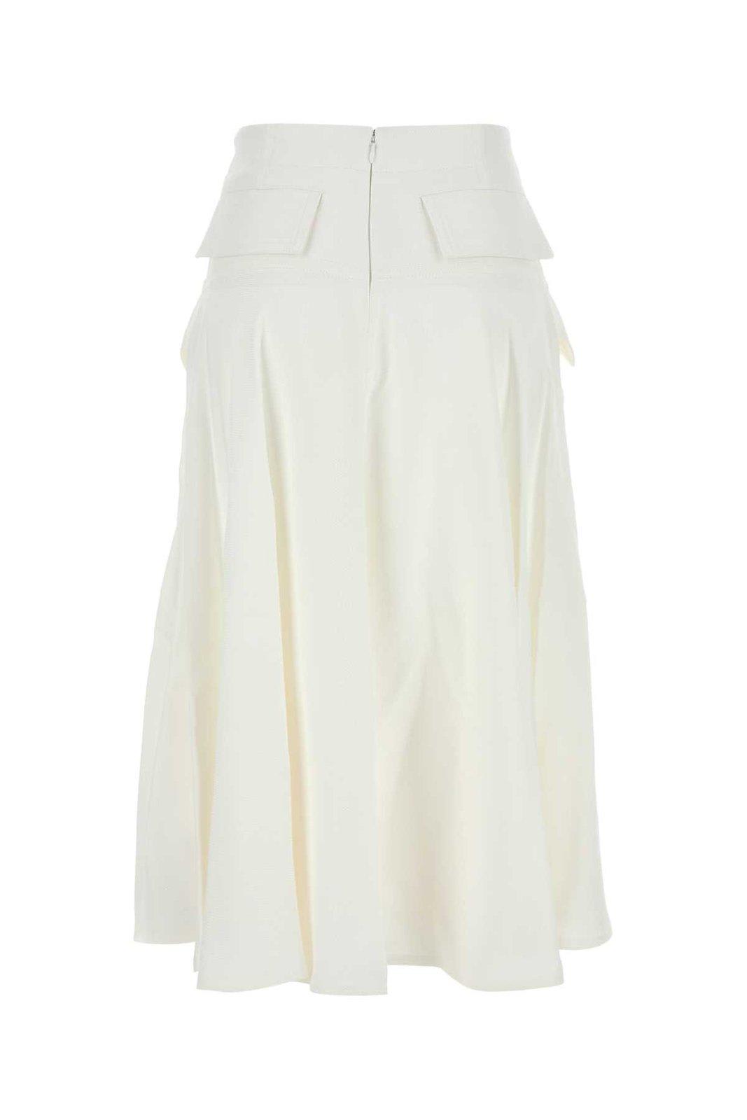 BOTTEGA VENETA PLEATED MIDI SKIRT