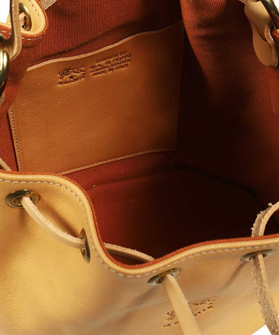 Il Bisonte Leather Bucket Bag In Sand