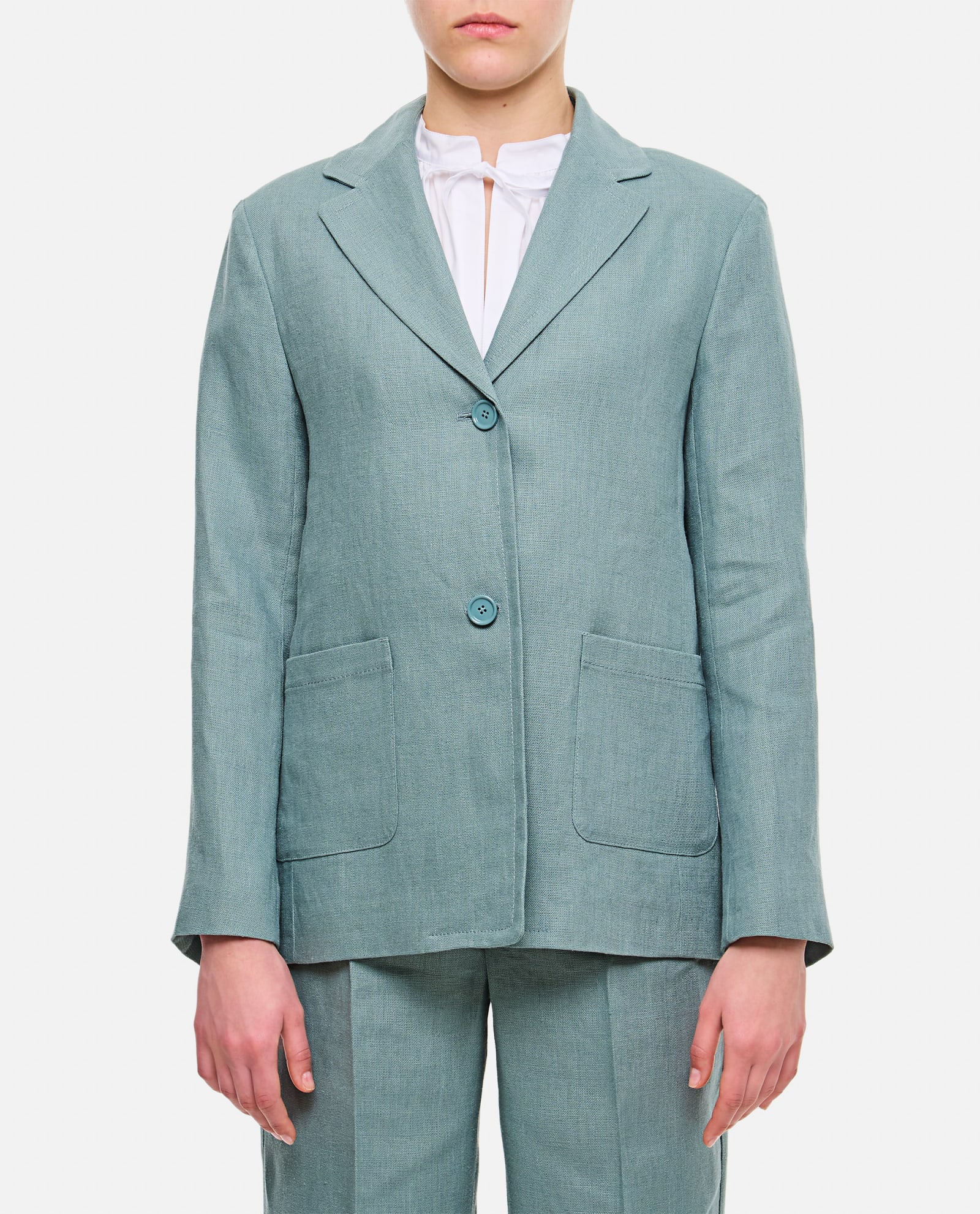 Shop 's Max Mara Socrates Linen Jacket In Azure