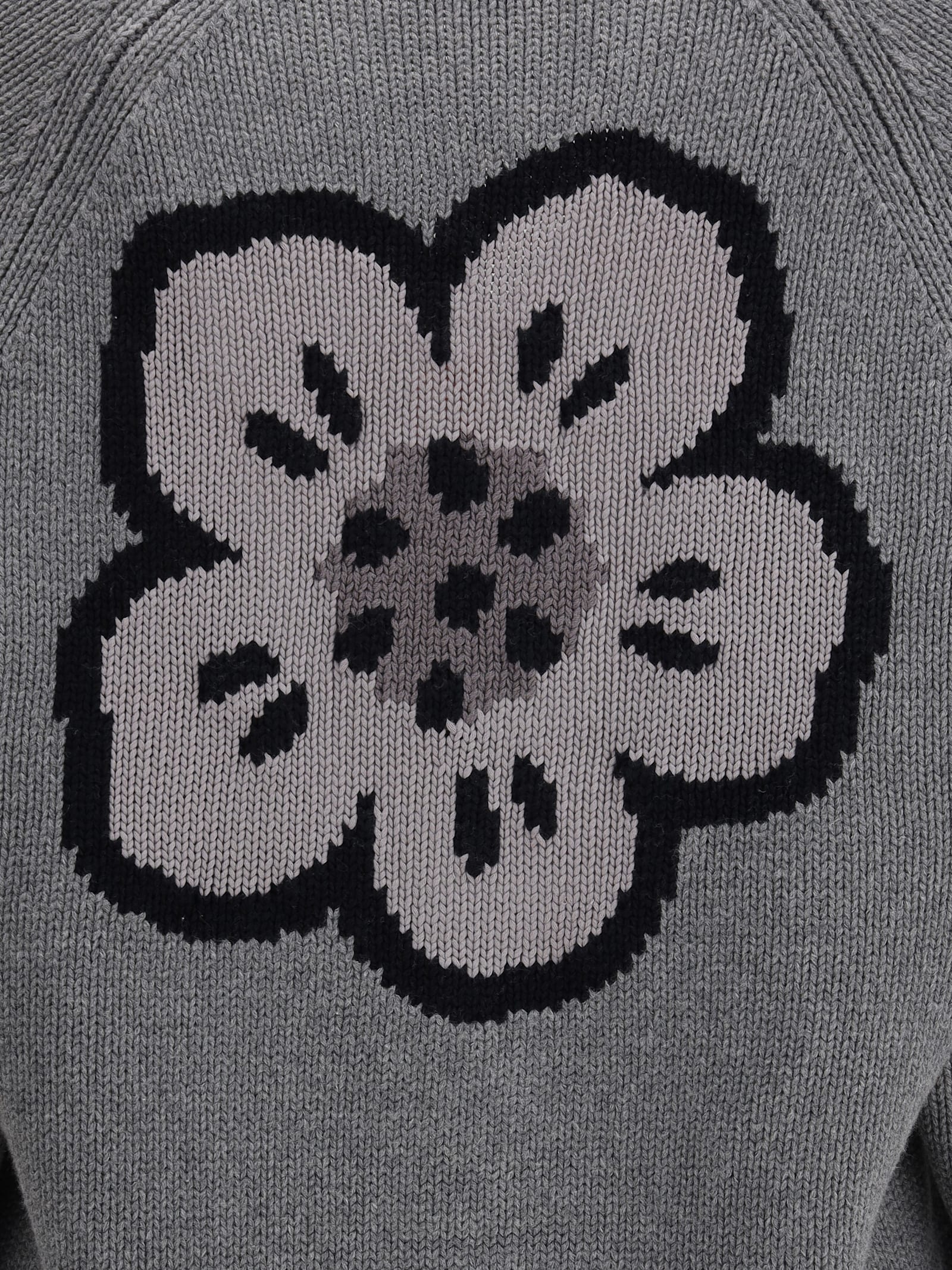 Kenzo Boke Flower Cardigan In Gray