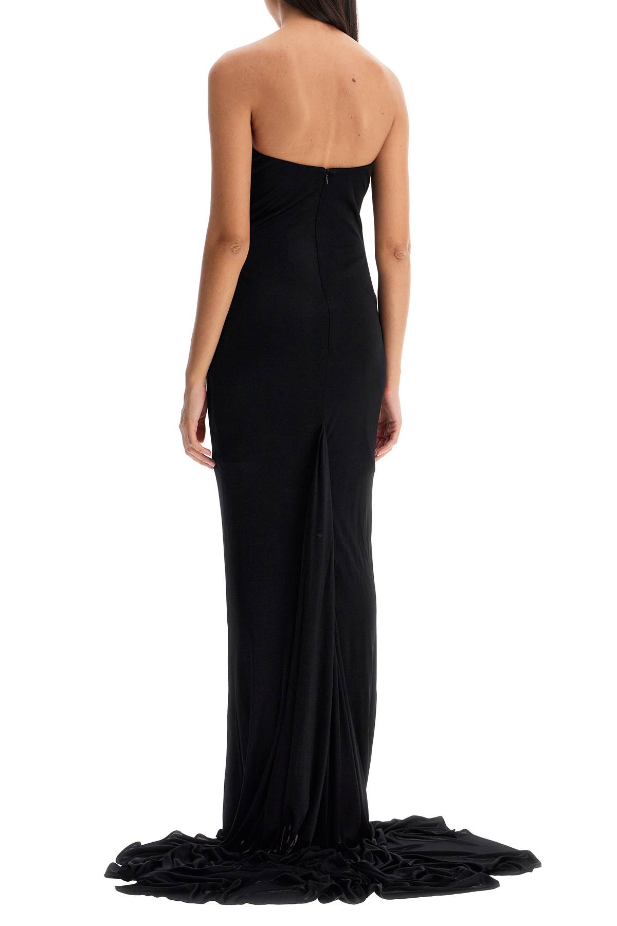 Shop Giuseppe Di Morabito Maxi Dress With Seashell Bro In Black (black)