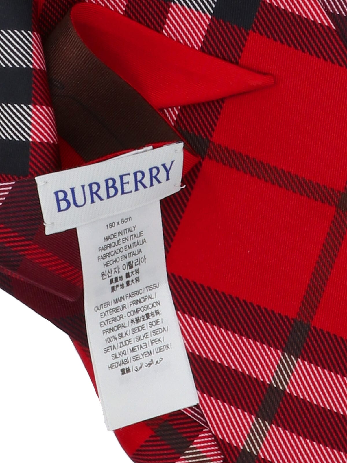 Burberry 'check' Scarf In Red