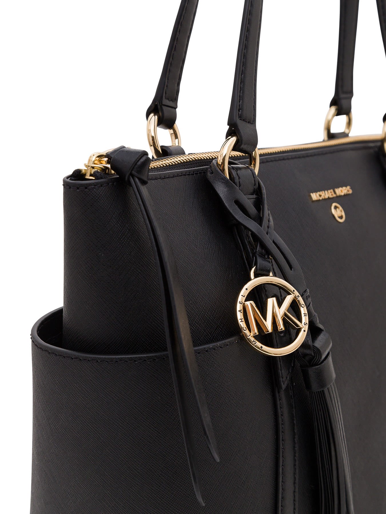 Shop Michael Kors Nomad Shopper Medium Bag In Black