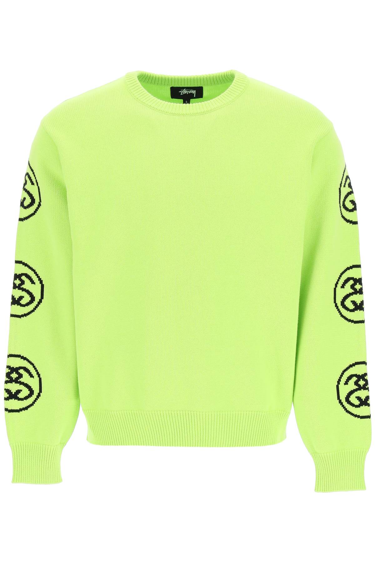 Stussy Ss-link Logo Cotton Sweater In Green | ModeSens