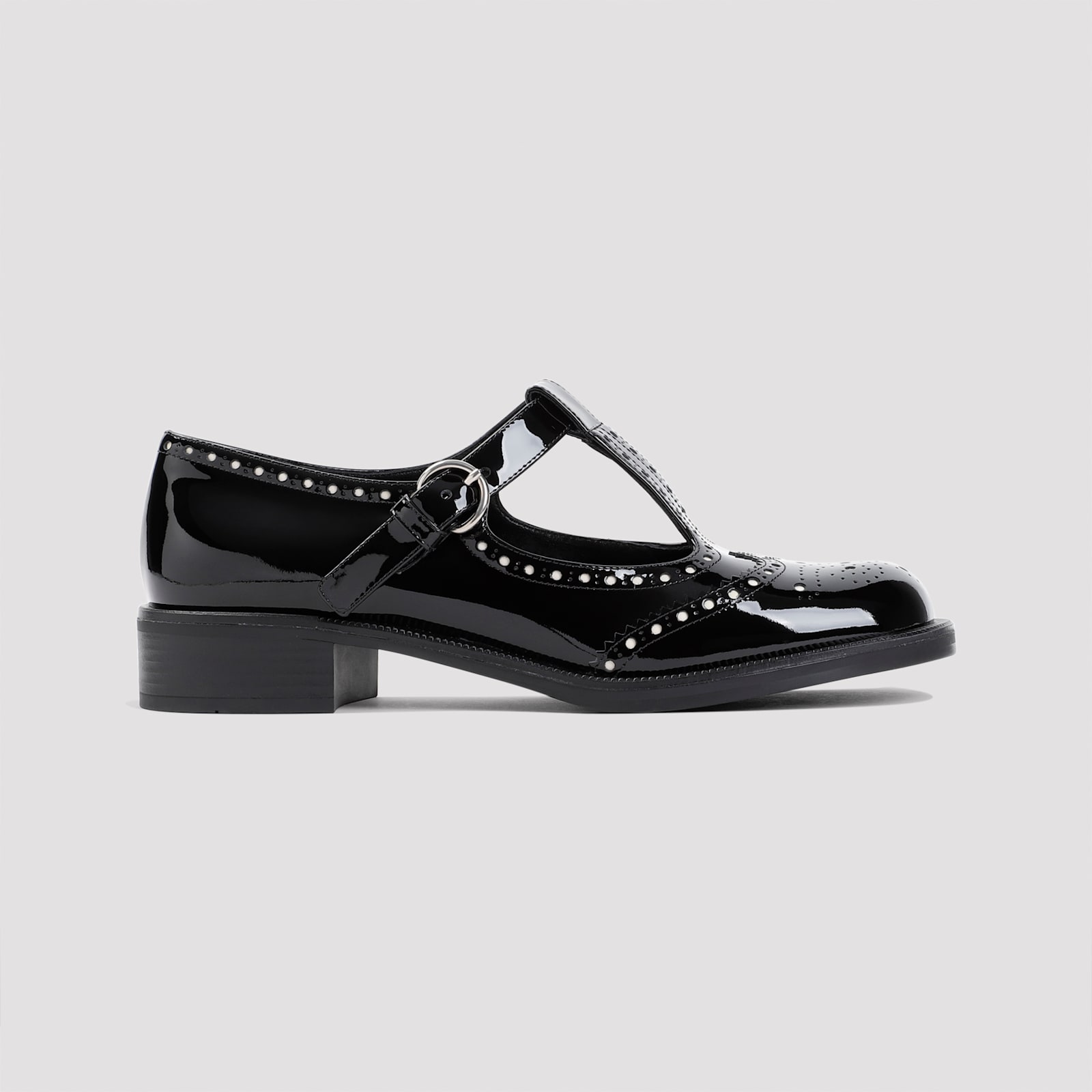 Miu Miu Leather Mary Jane In Black