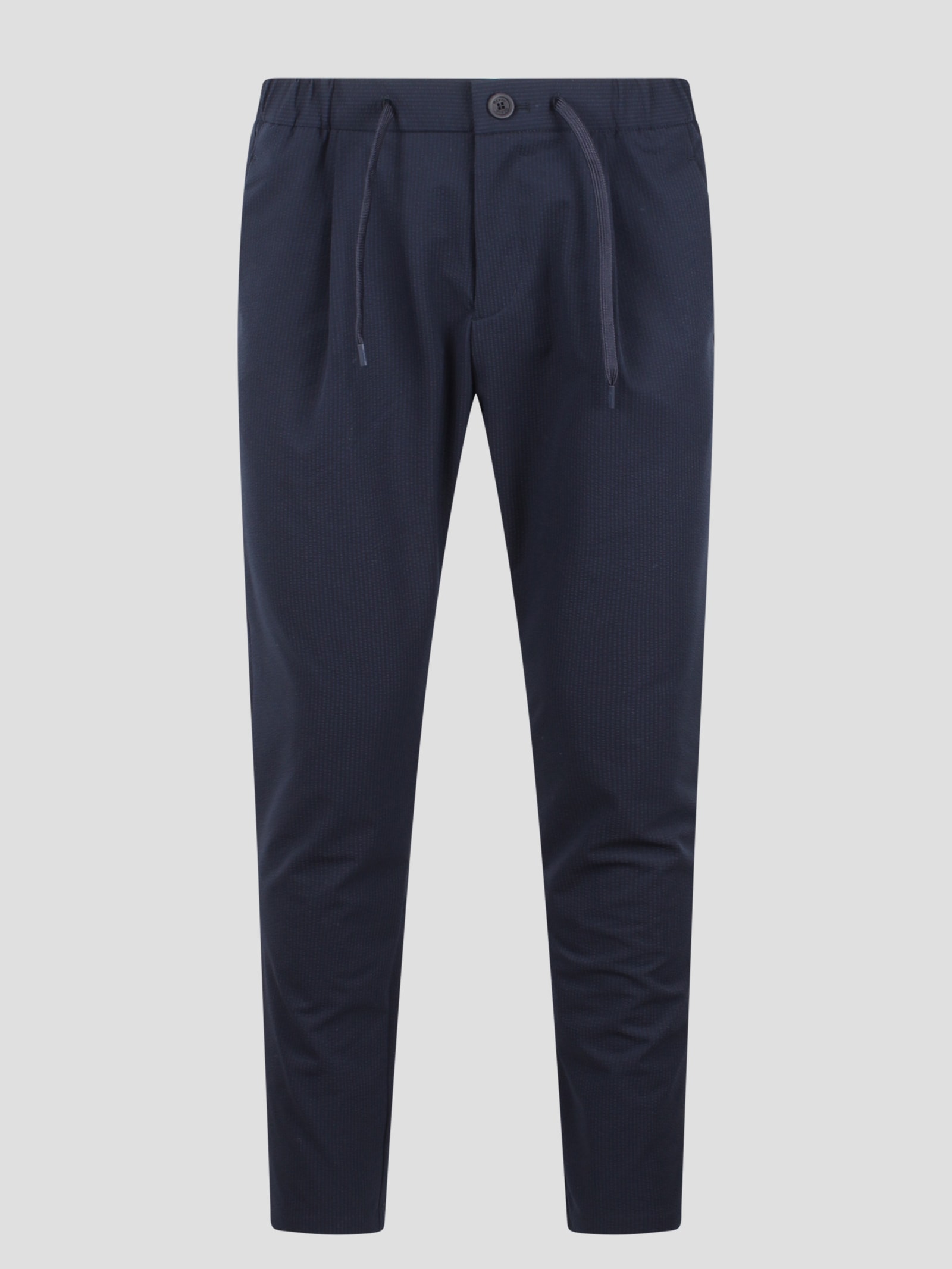 Shop Herno Wavy Touch Laminar Trousers In Blue