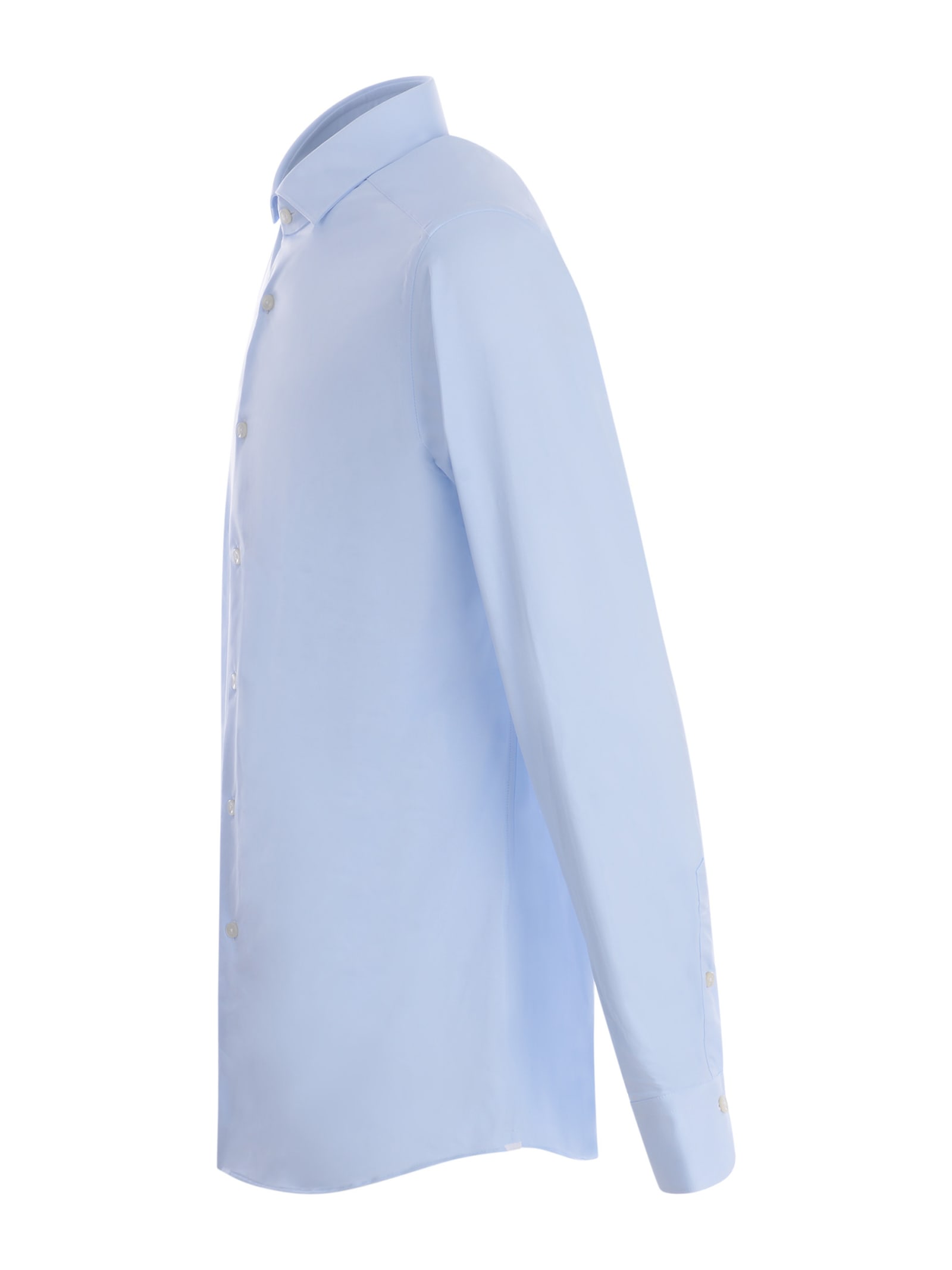 Shop Xacus Shirt  Made Of Technical Fabric In Celeste